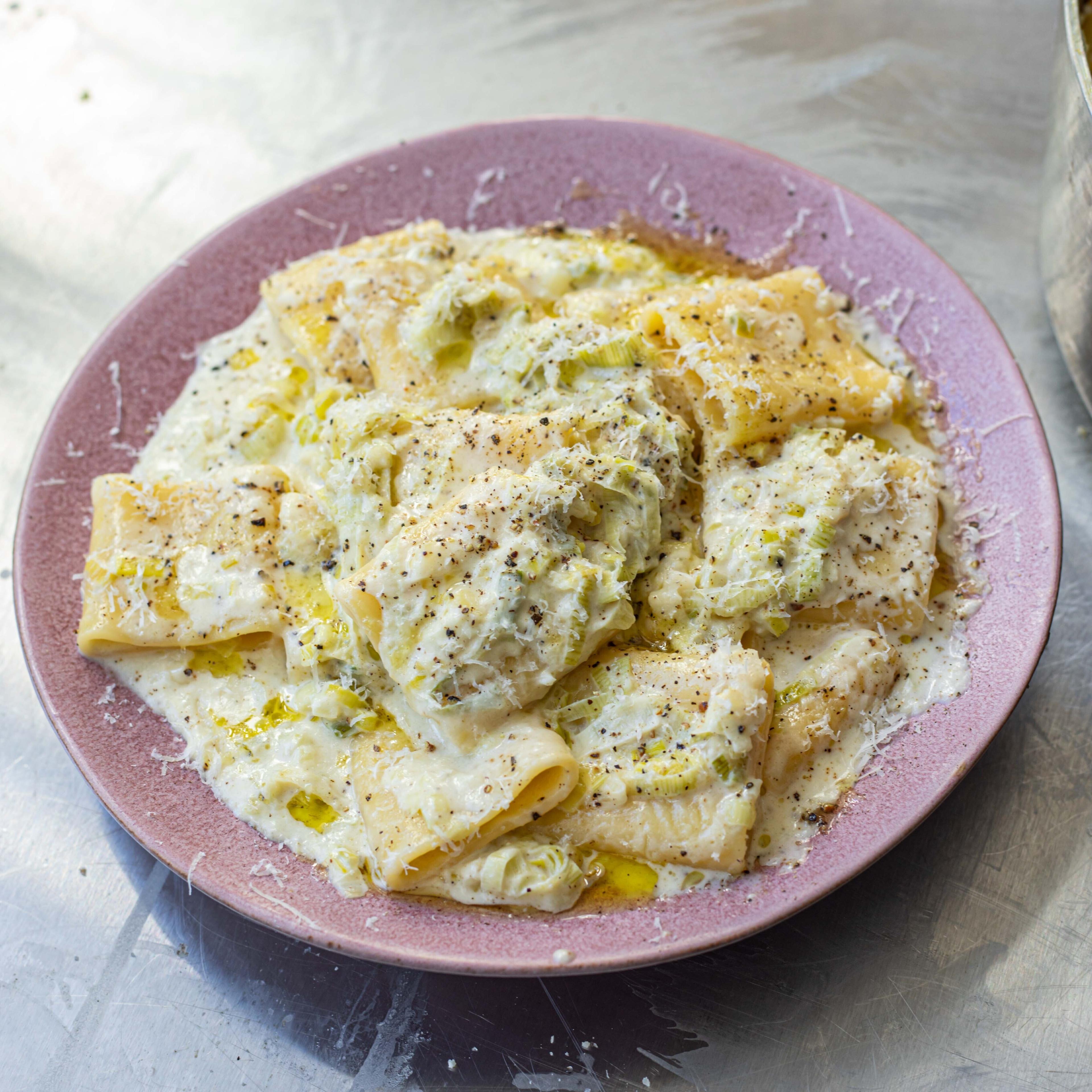 Sophies Leek and Taleggio Paccheri