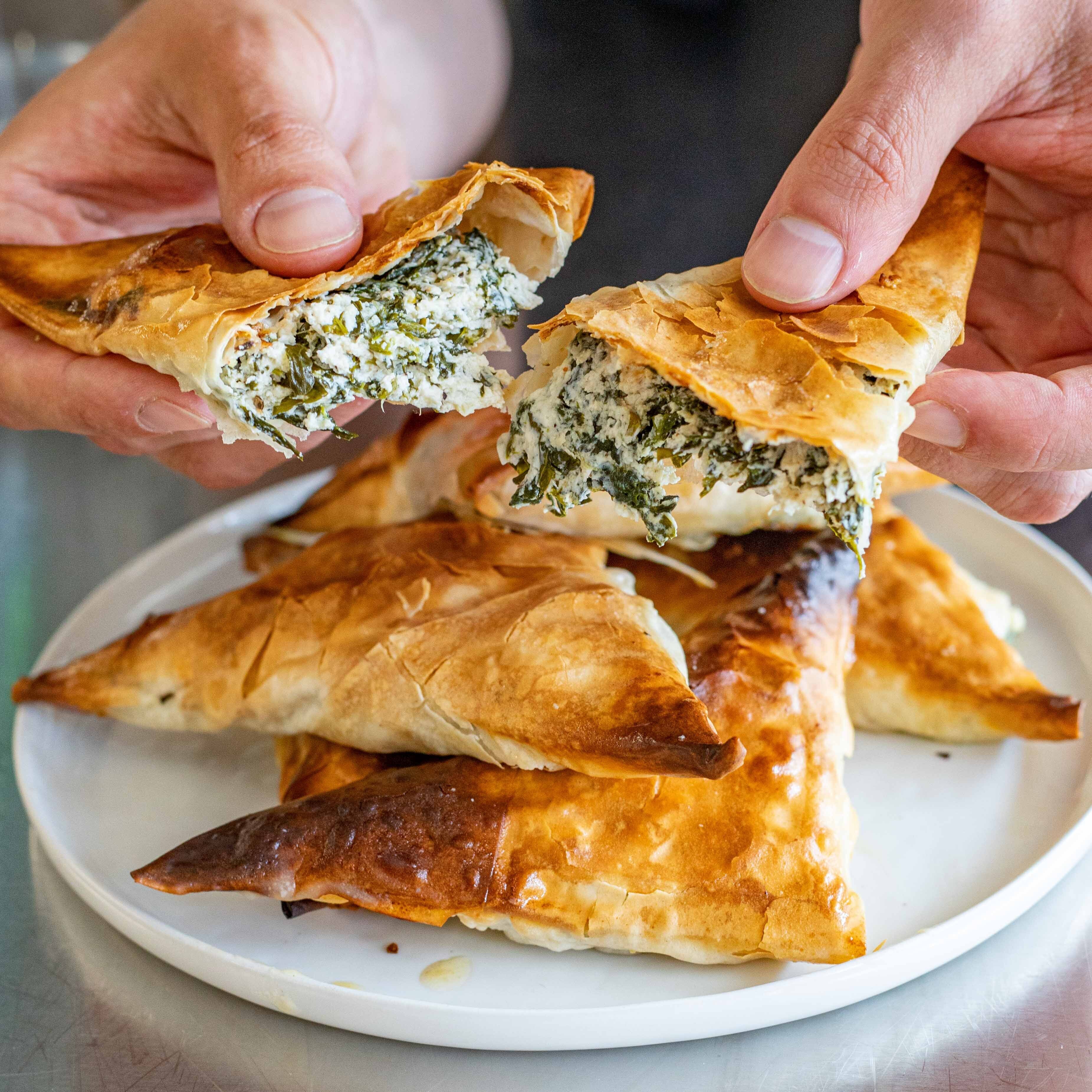 Crispy Spinach and Ricotta Parcels