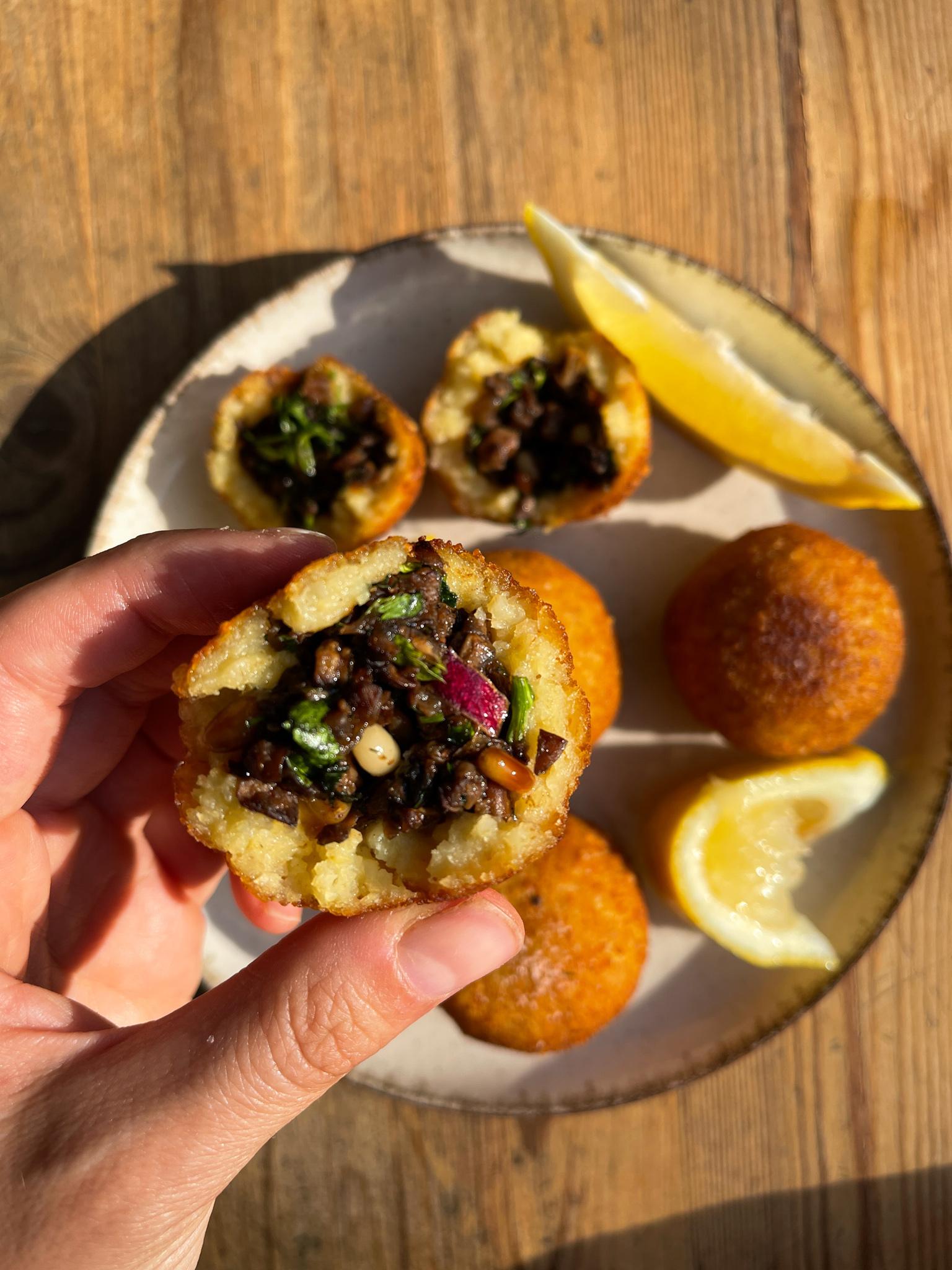 Mushroom Koupes Bulgur Balls