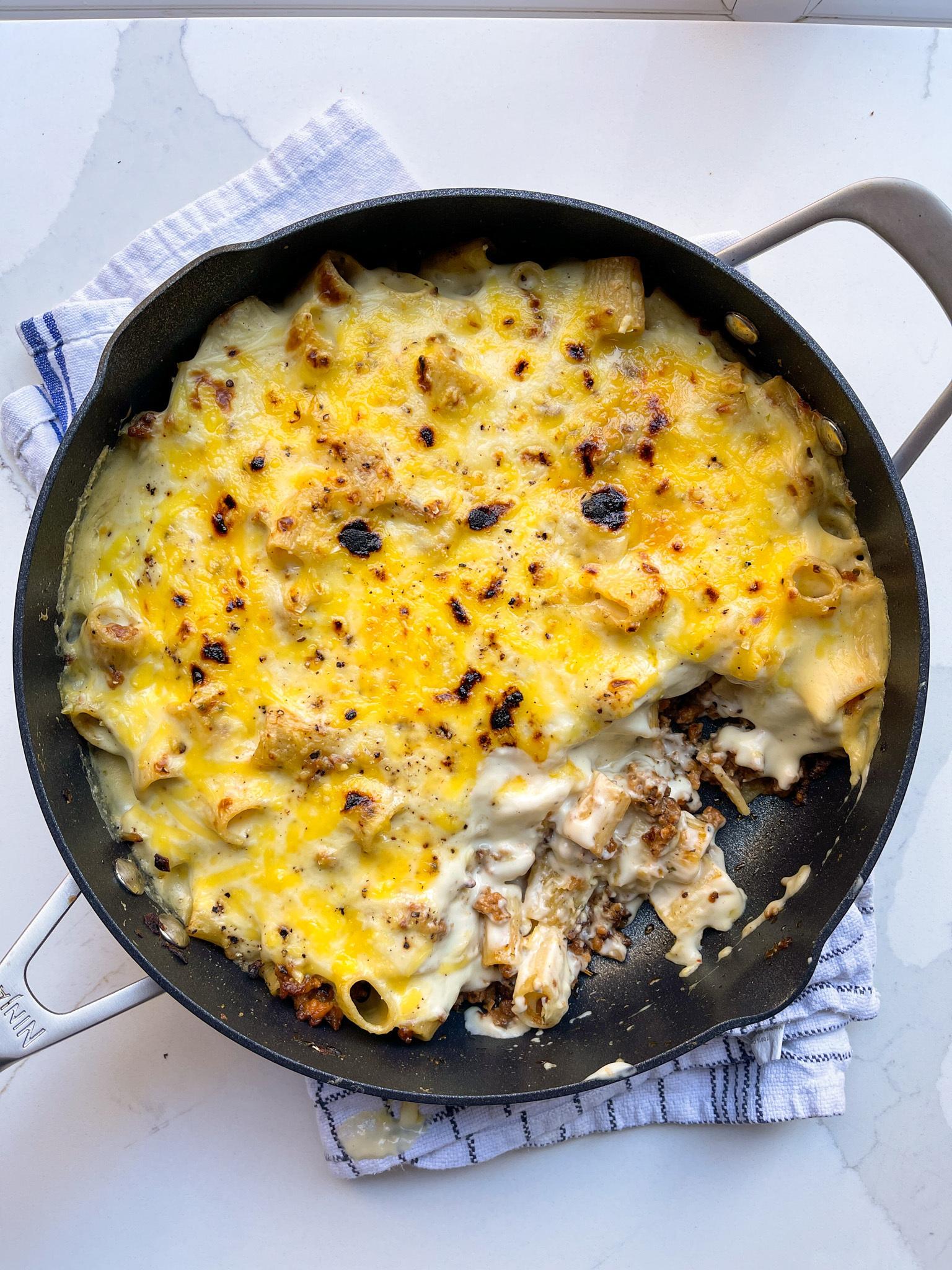 Creamy Mince Pasta Bake