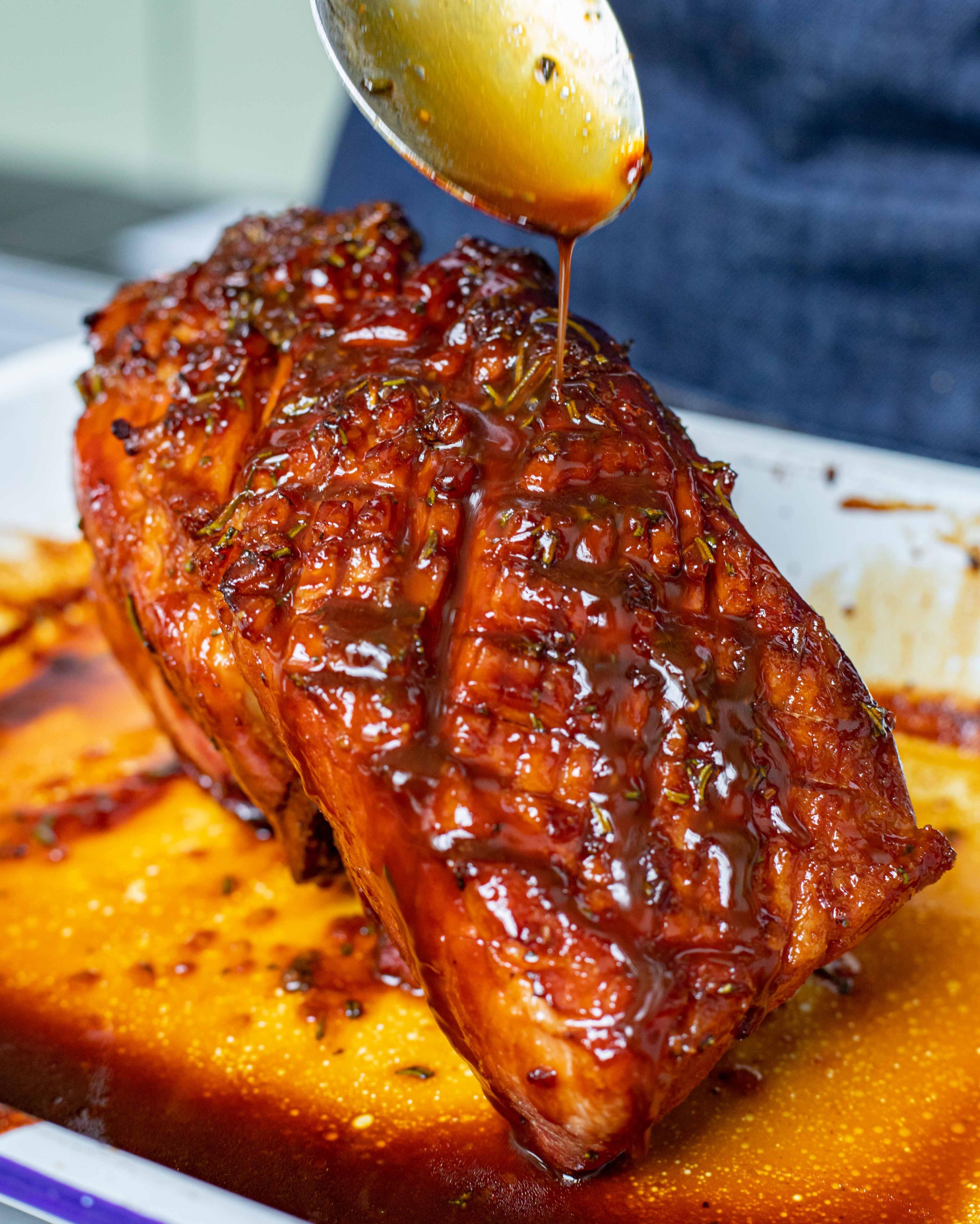 Miso Rosemary and Maple Glazed Ham