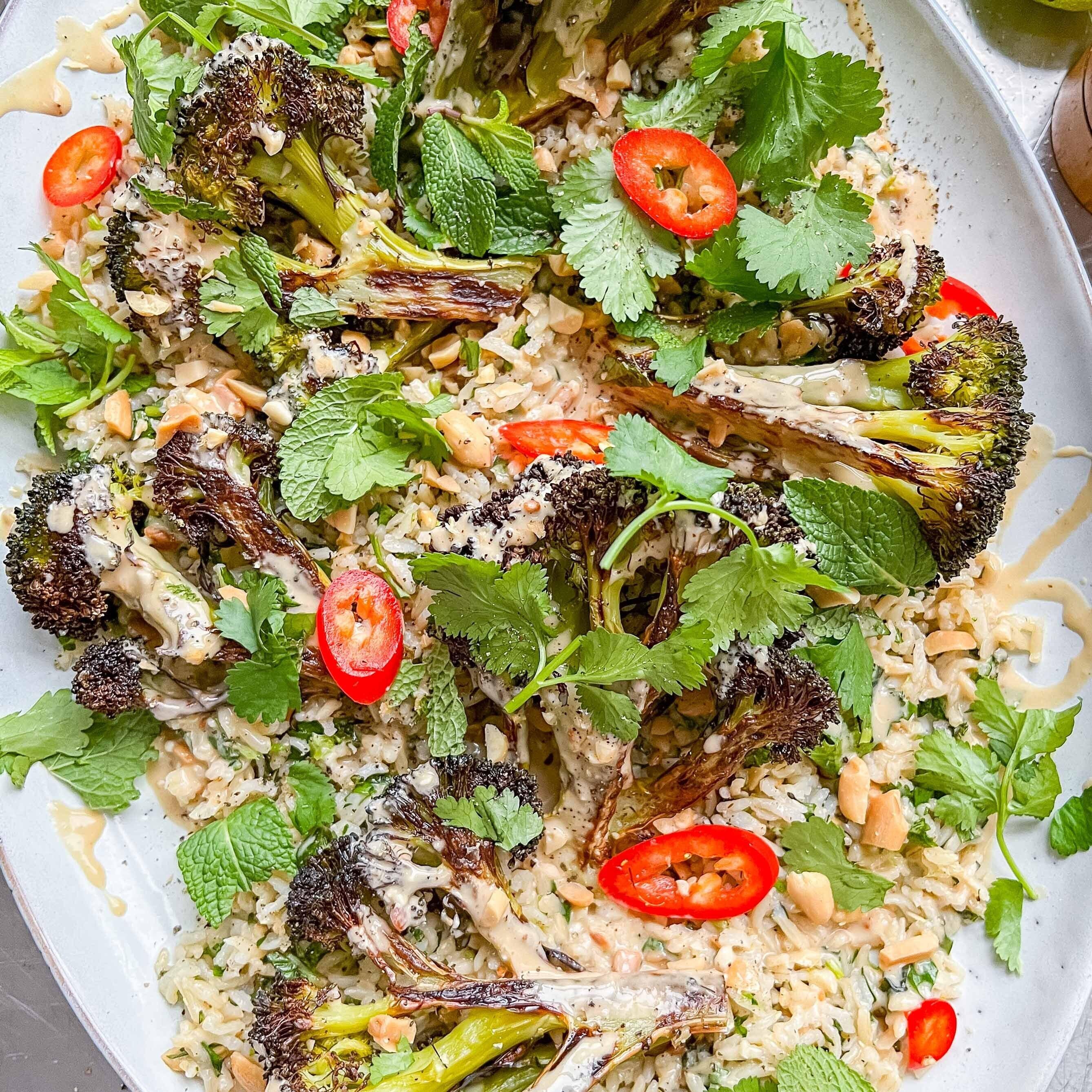 Charred Broccoli Peanut Salad