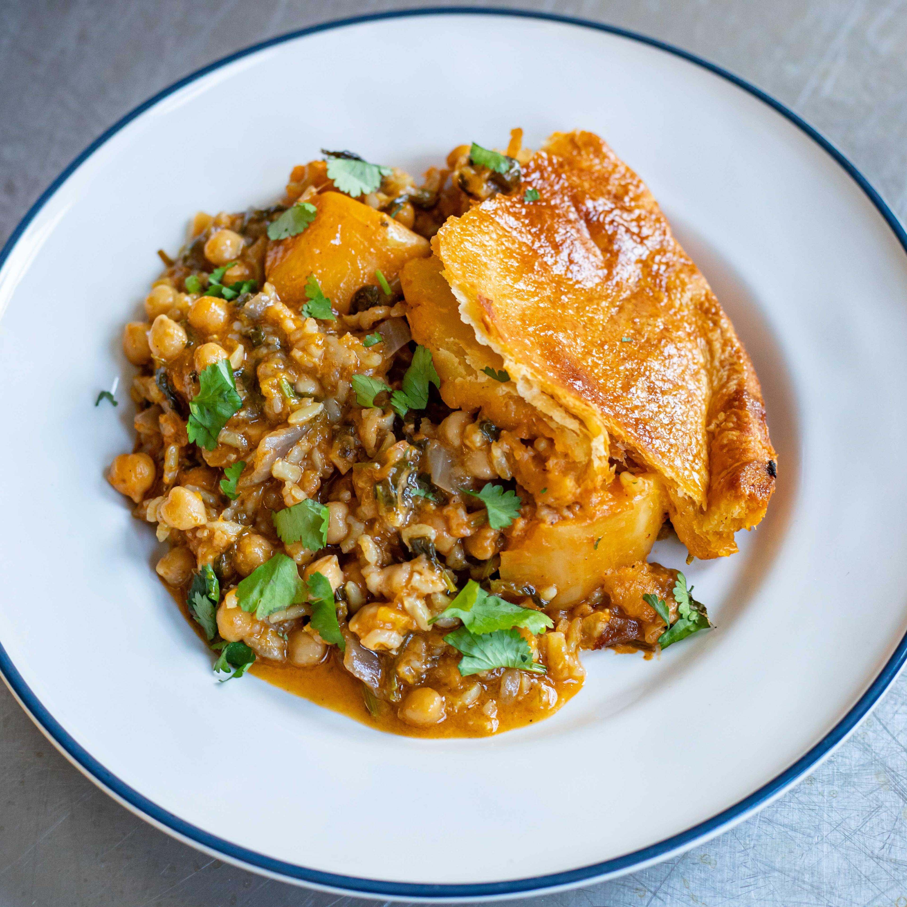 Curried Squash Chickpea Pie