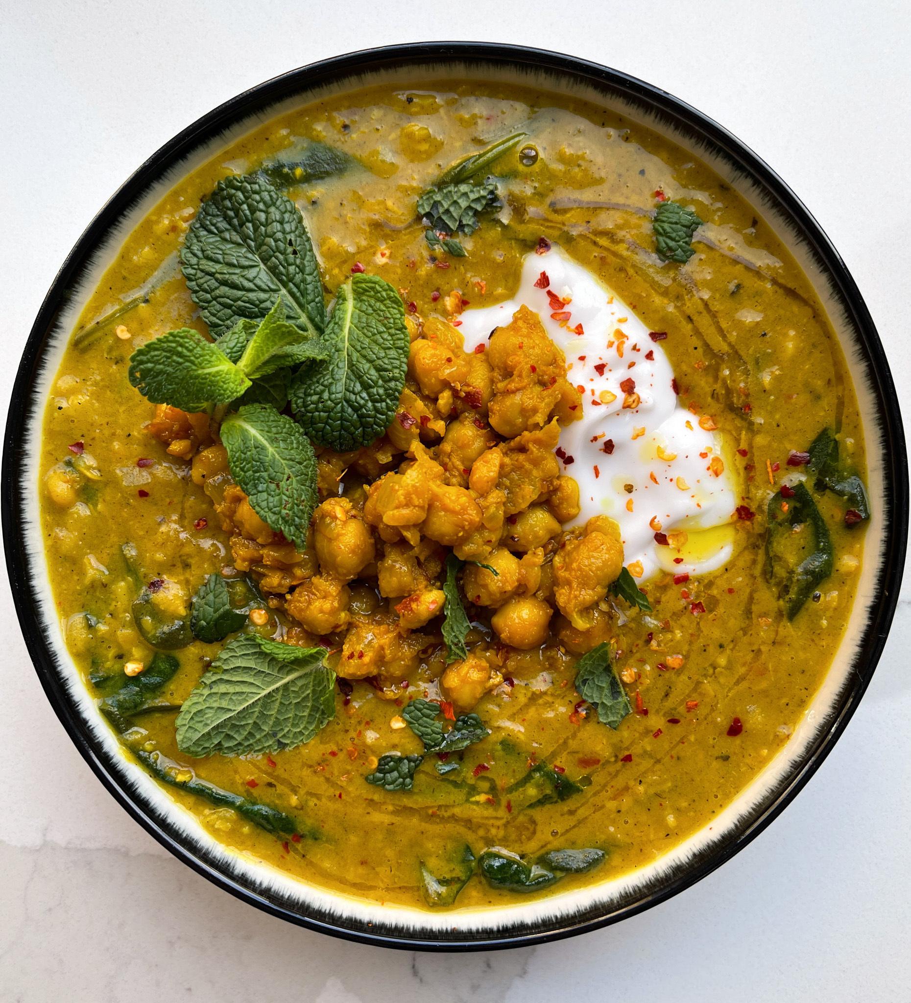 Lemony Spiced Chickpea Soup