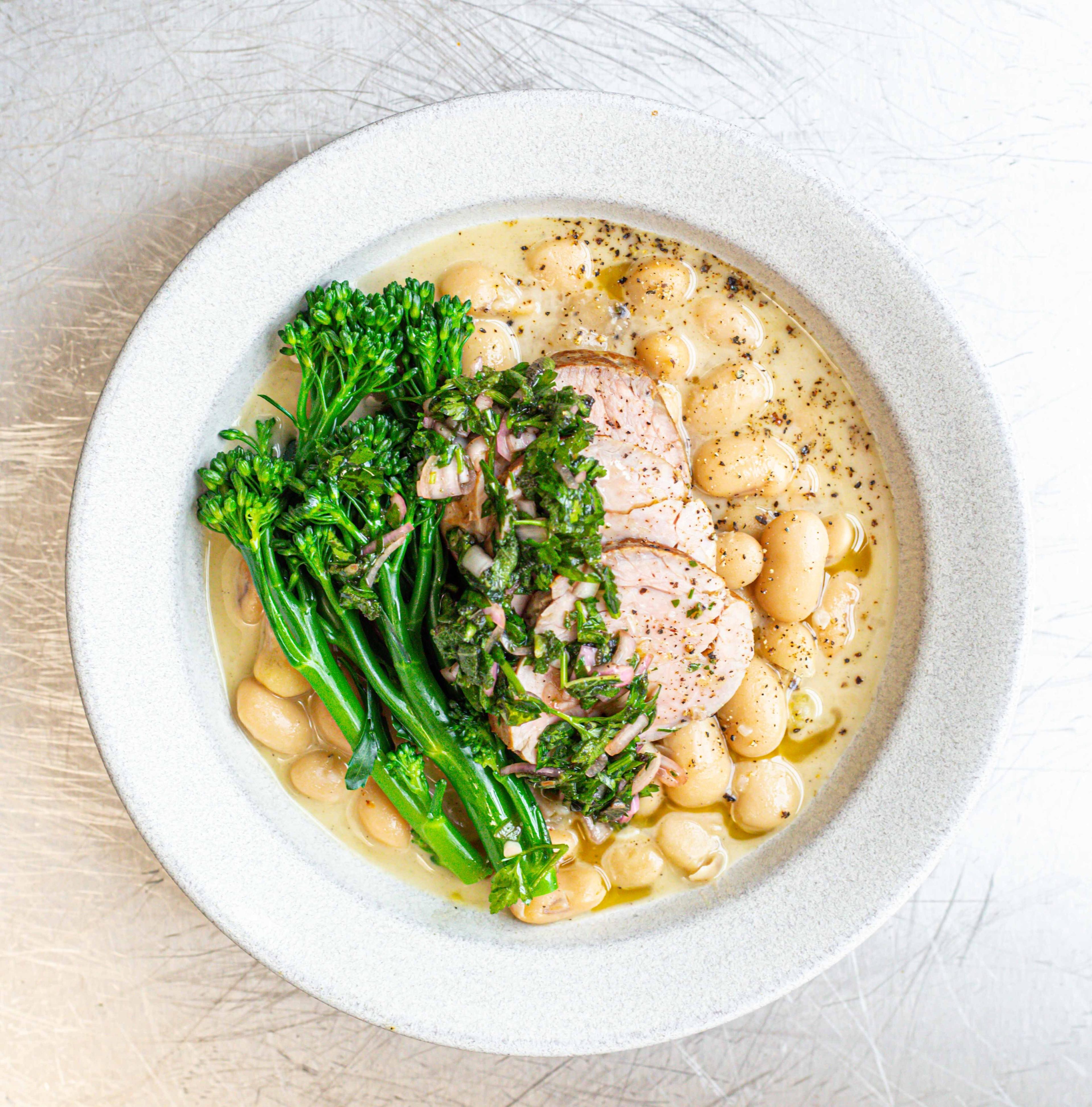 Pork Fillet with Butter Beans