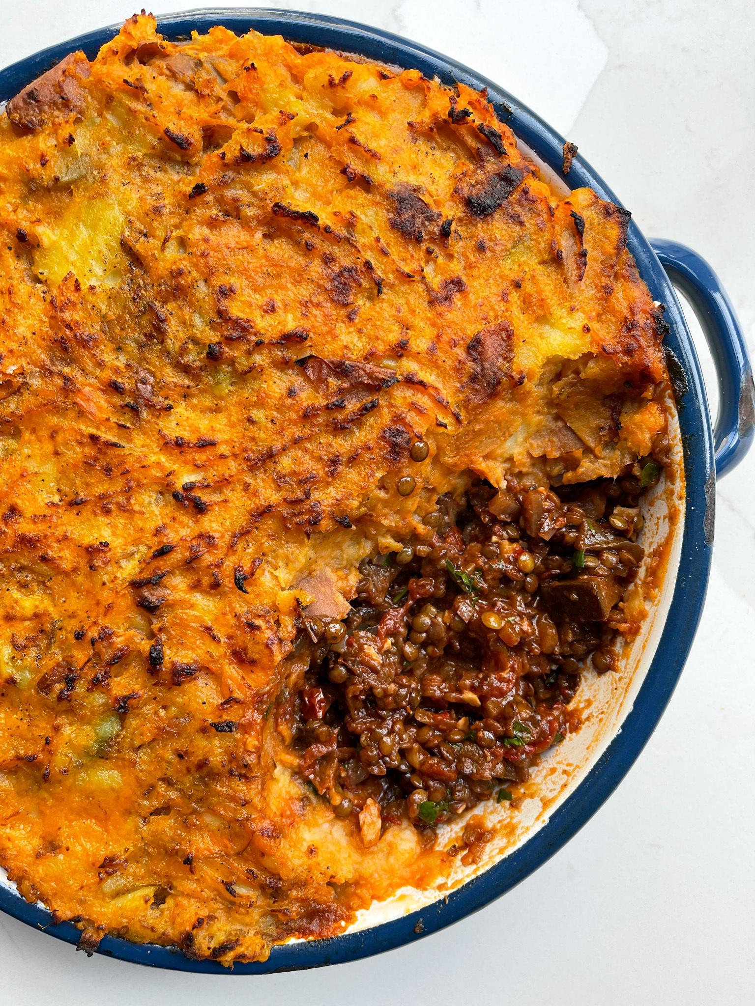 Aubergine And Lentil Shepherds Pie