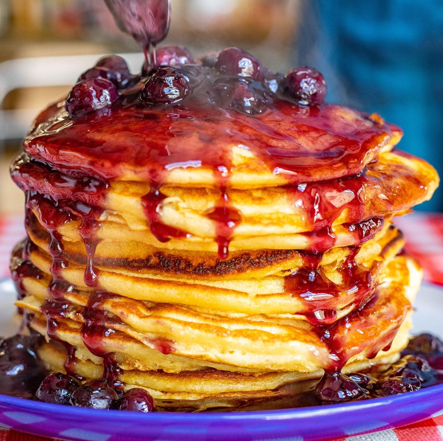 Fluffy Ricotta Pancakes Blueberry