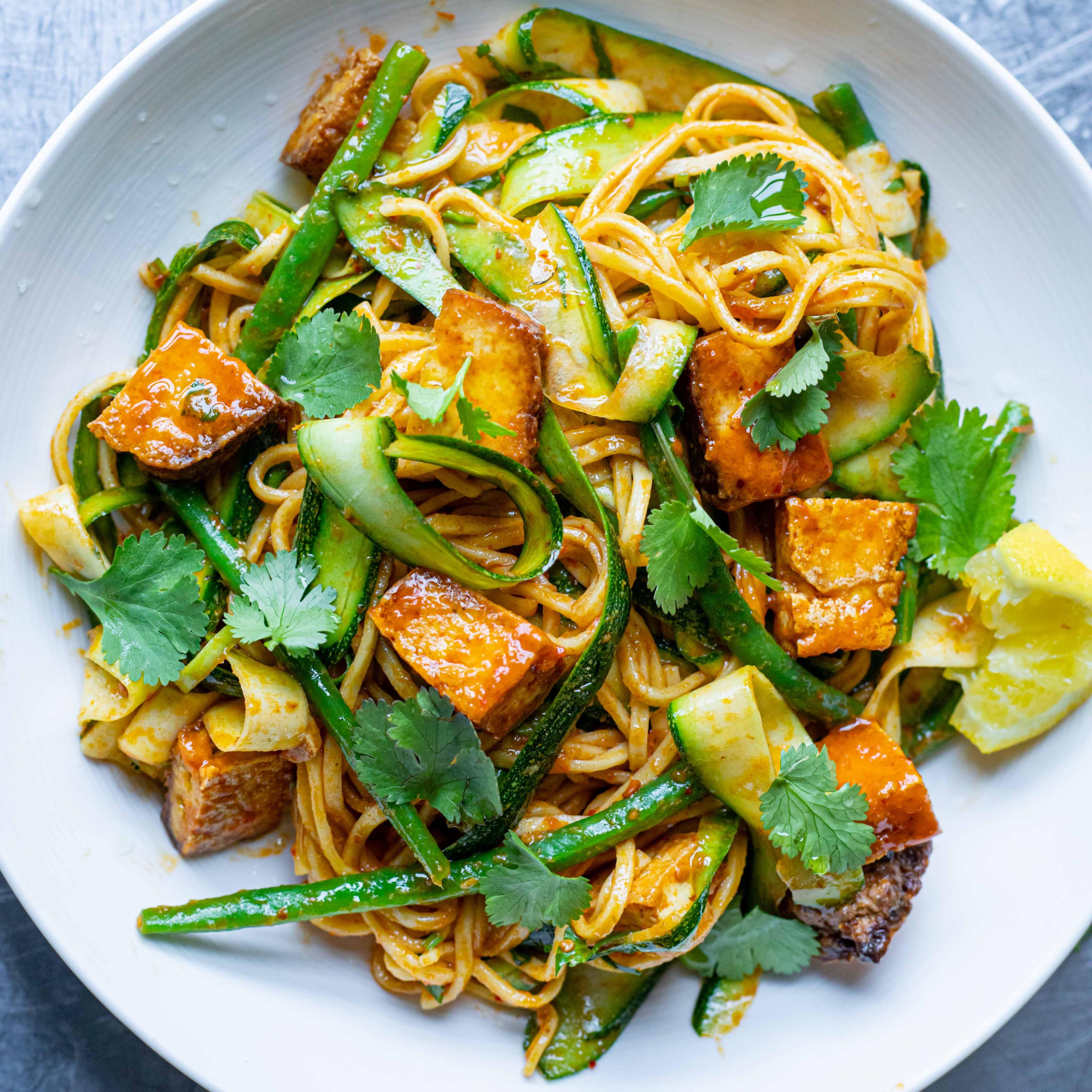 Smoked Tofu Spicy Noodle Salad