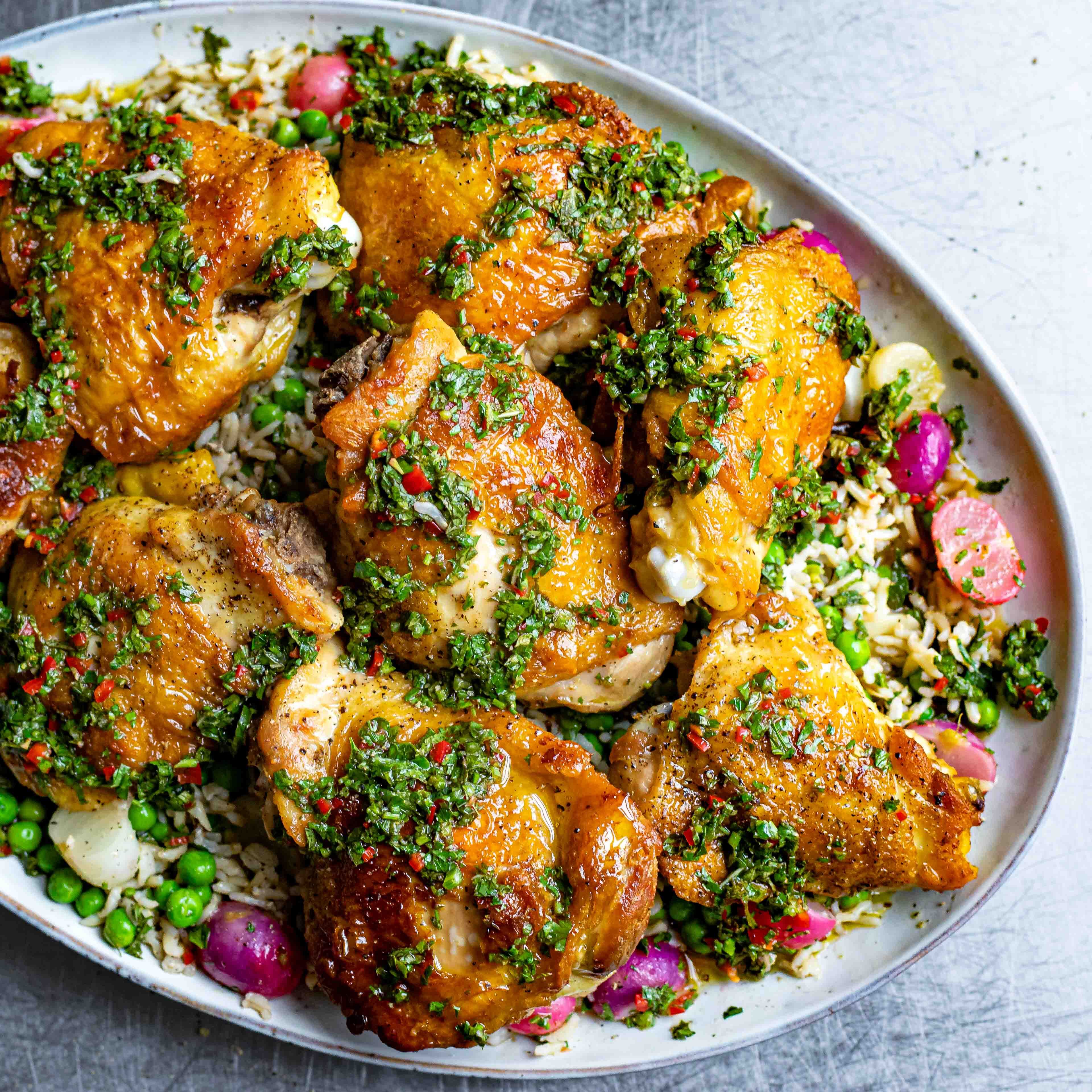 Chicken Chimichurri Traybake