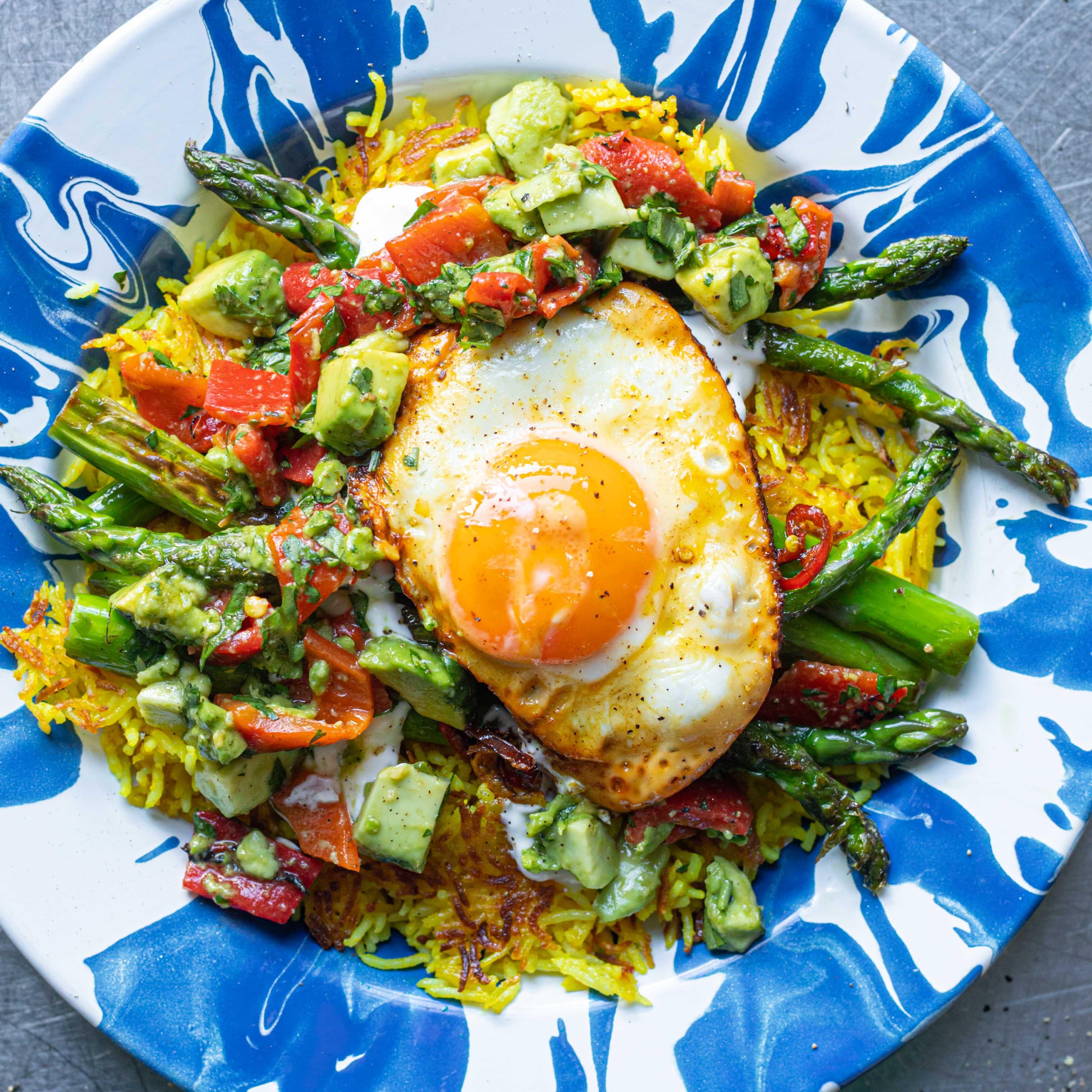 Crispy Rice With Curried Eggs