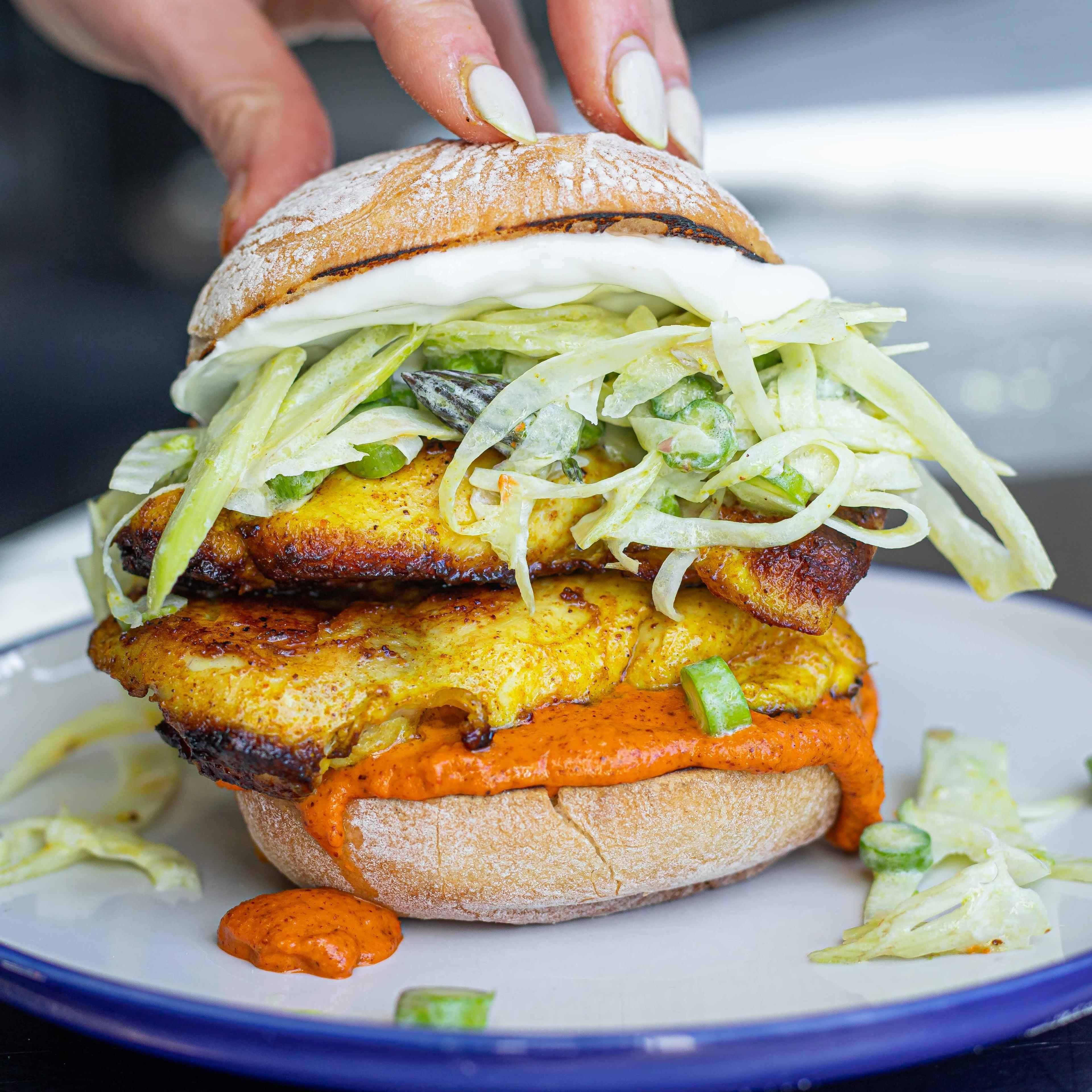 Curried Chicken Burgers