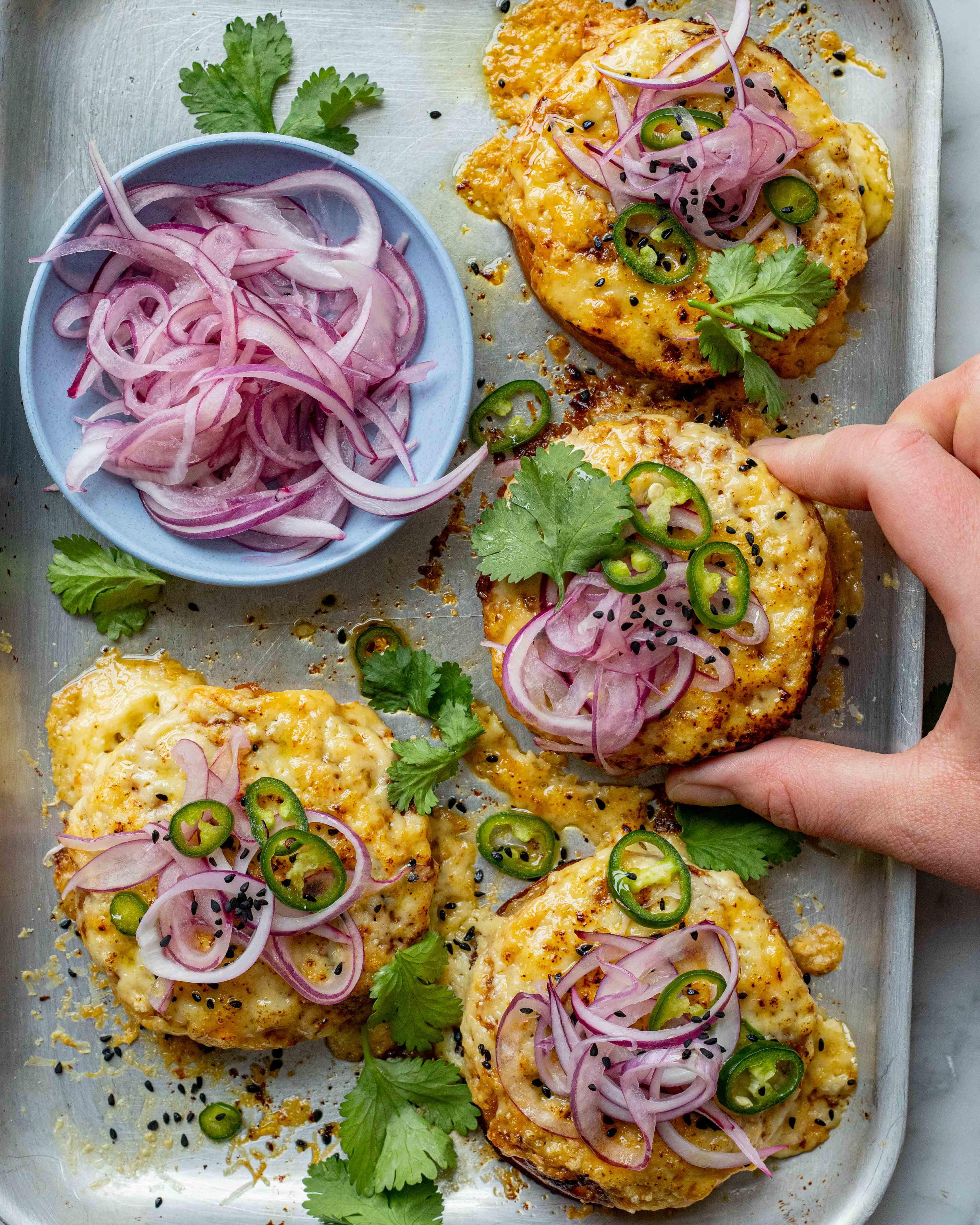 Curry Butter Cheesy Crumpets