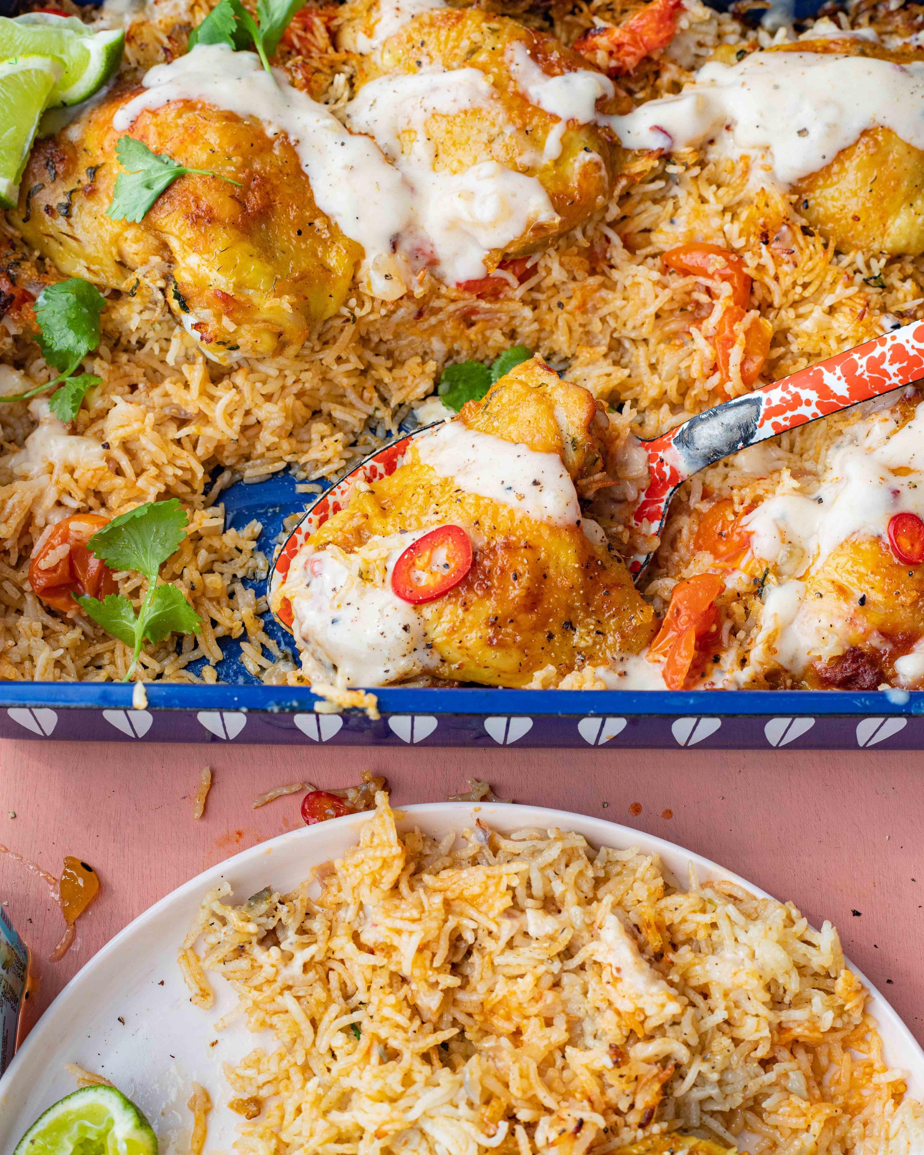 Curry Chicken Rice Traybake Recipe