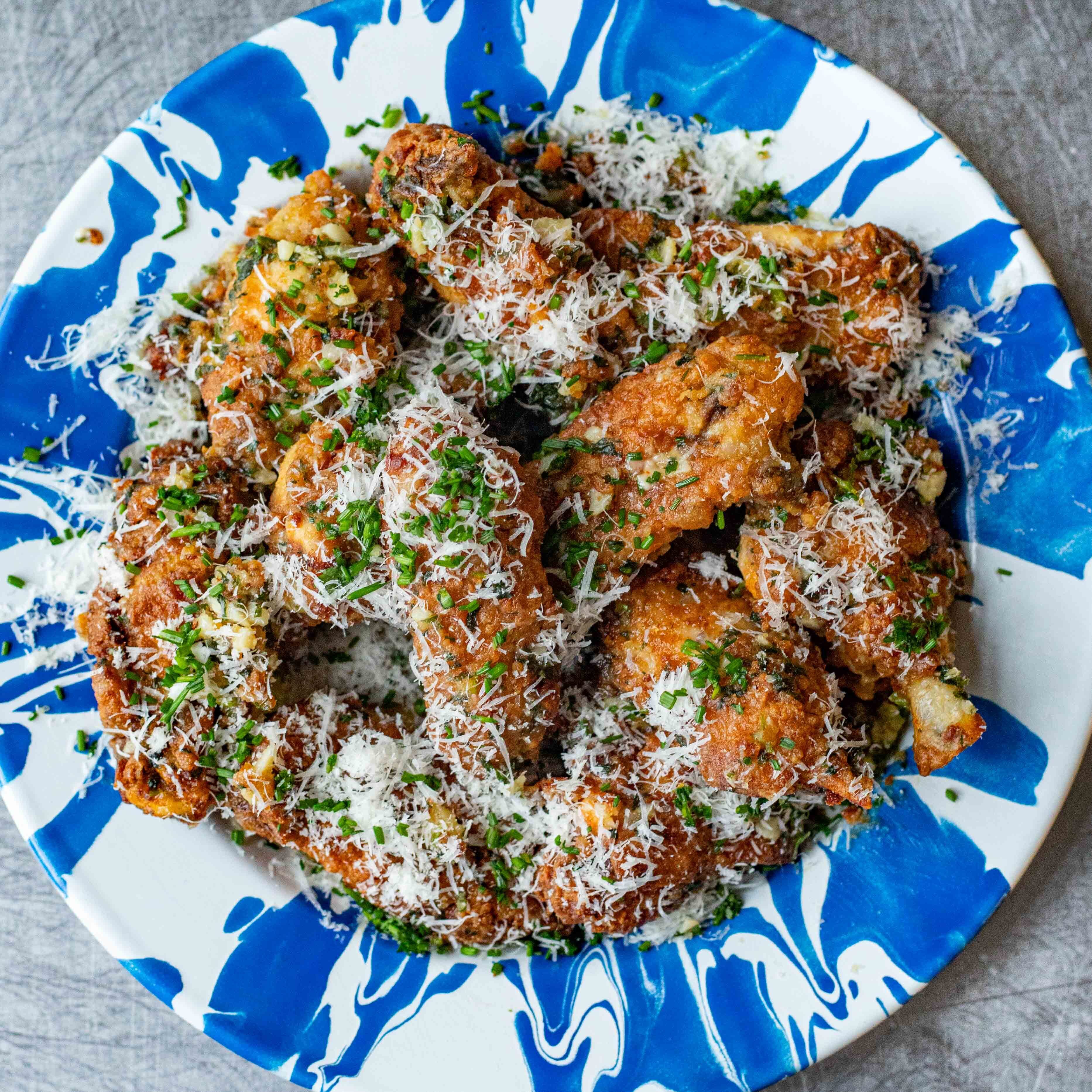 Garlicky Parmesan Wings