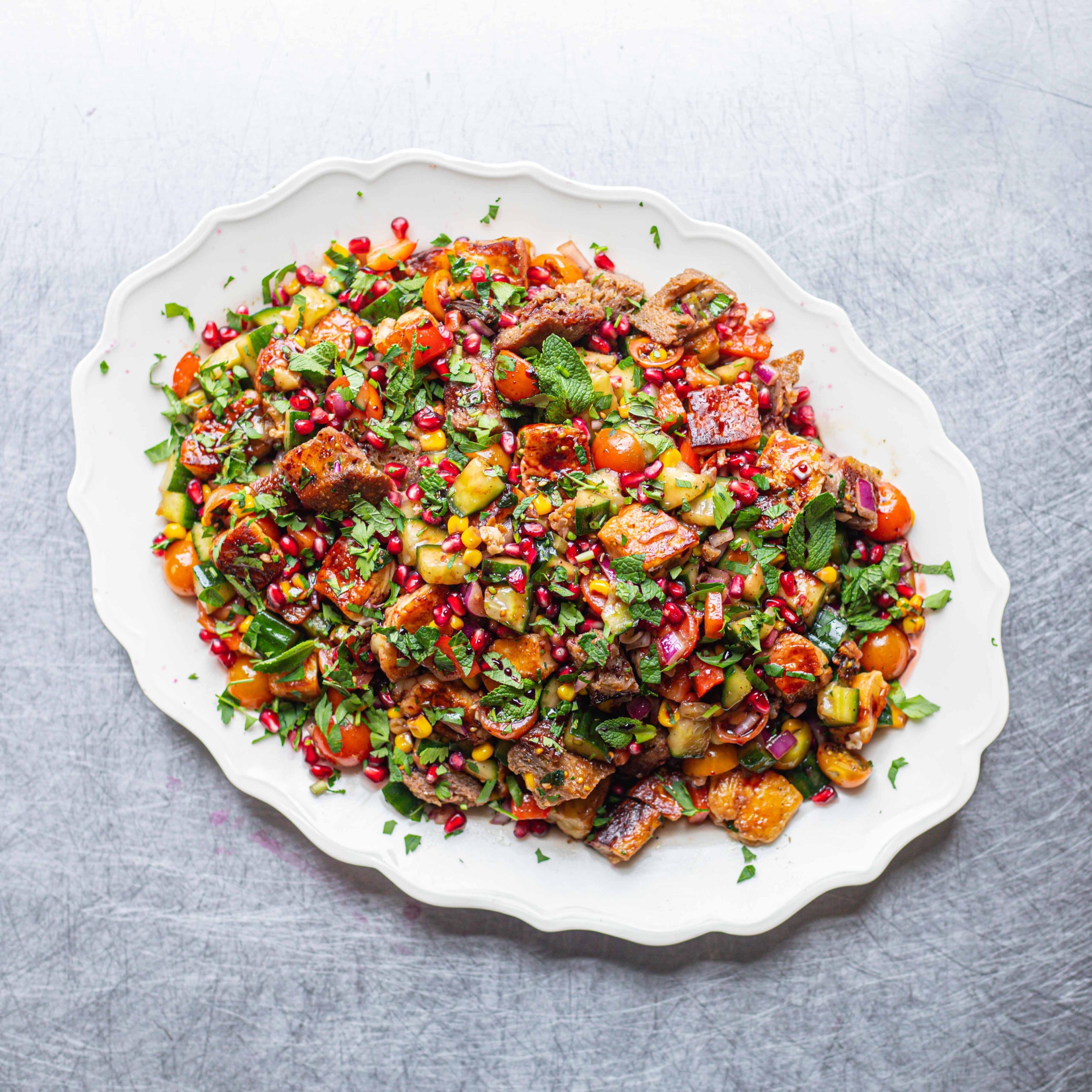 Halloumi Pomegranate Salad