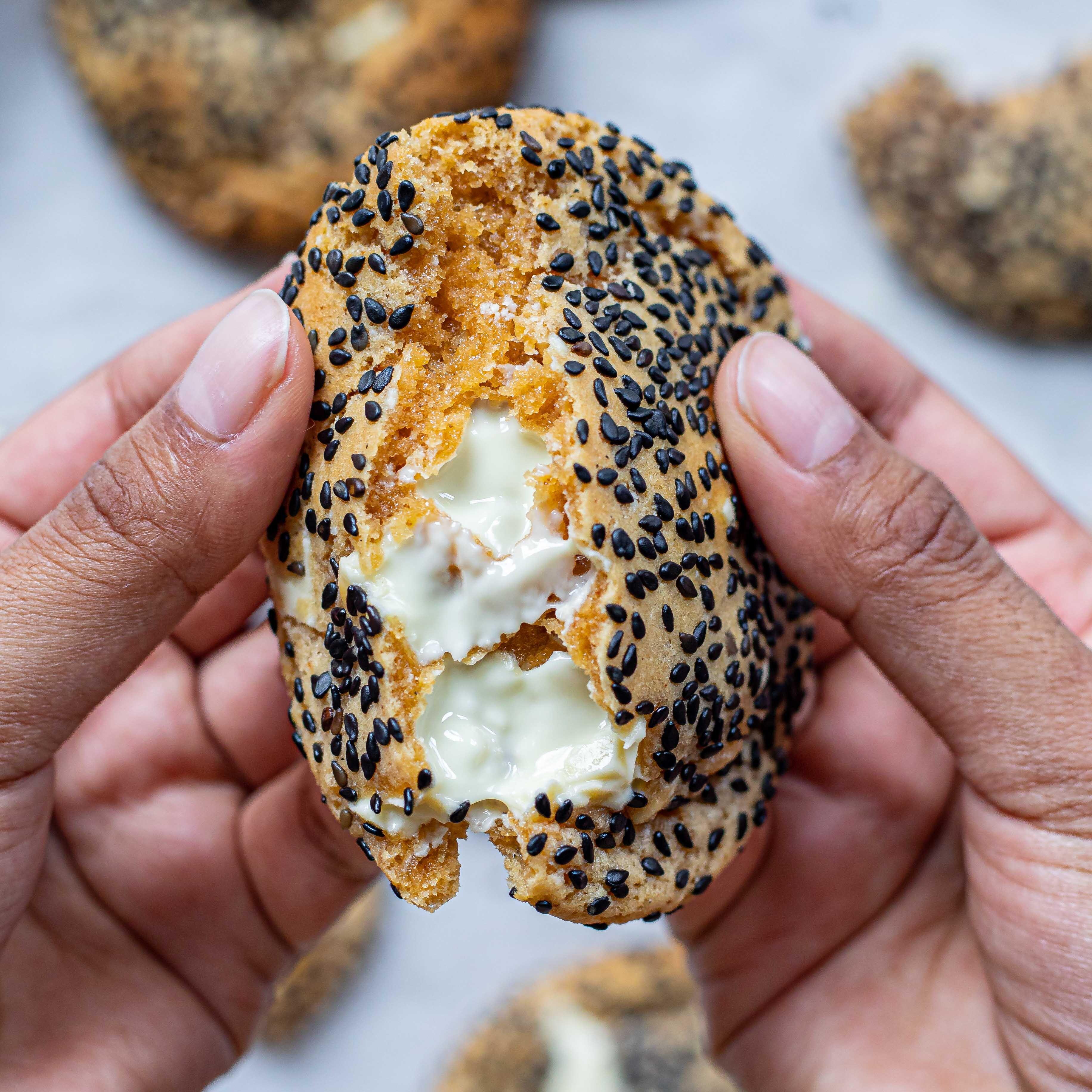 Nutty Sesame and White Chocolate Chunk Cookies