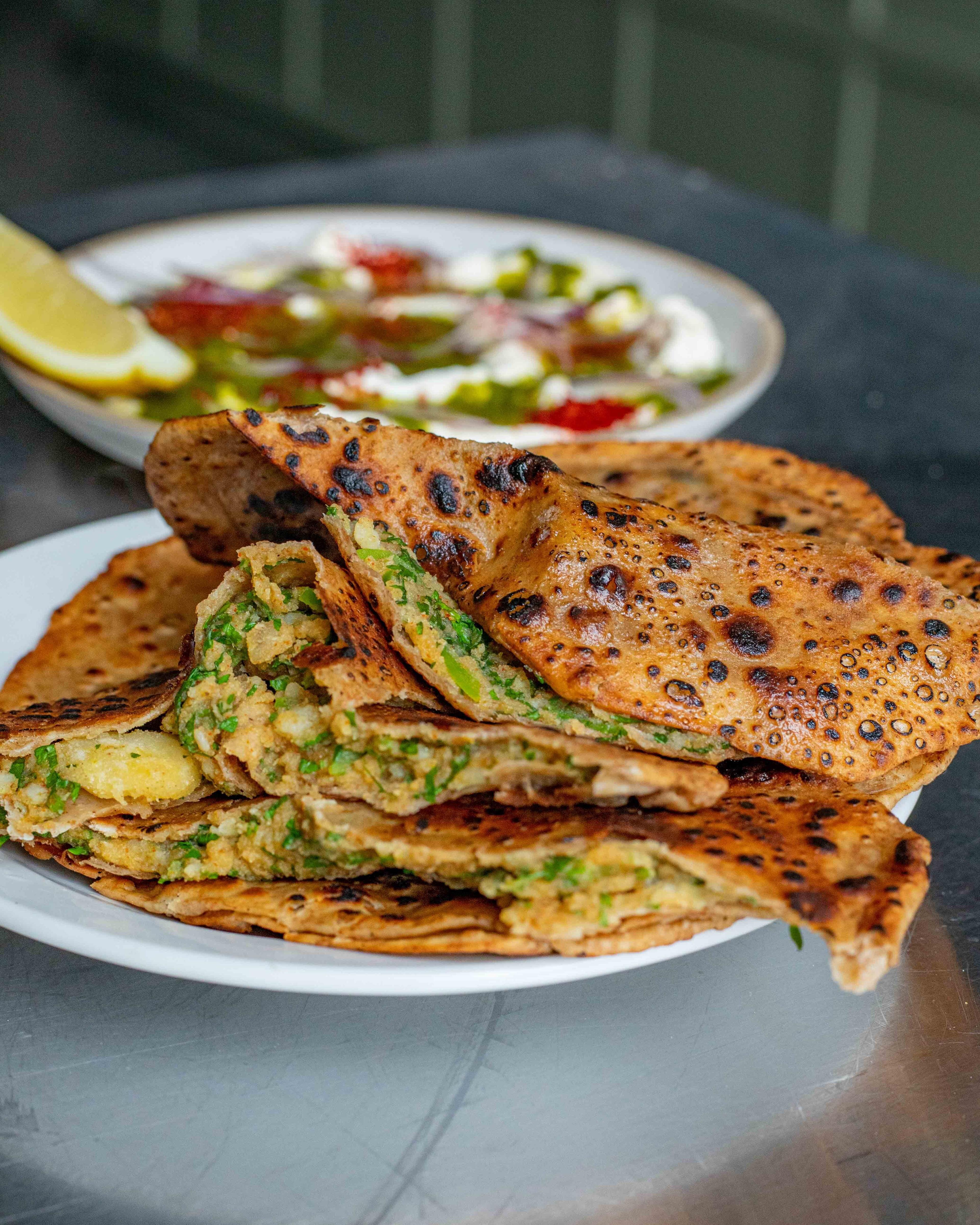 Potato Cauliflower Stuffed Parathas