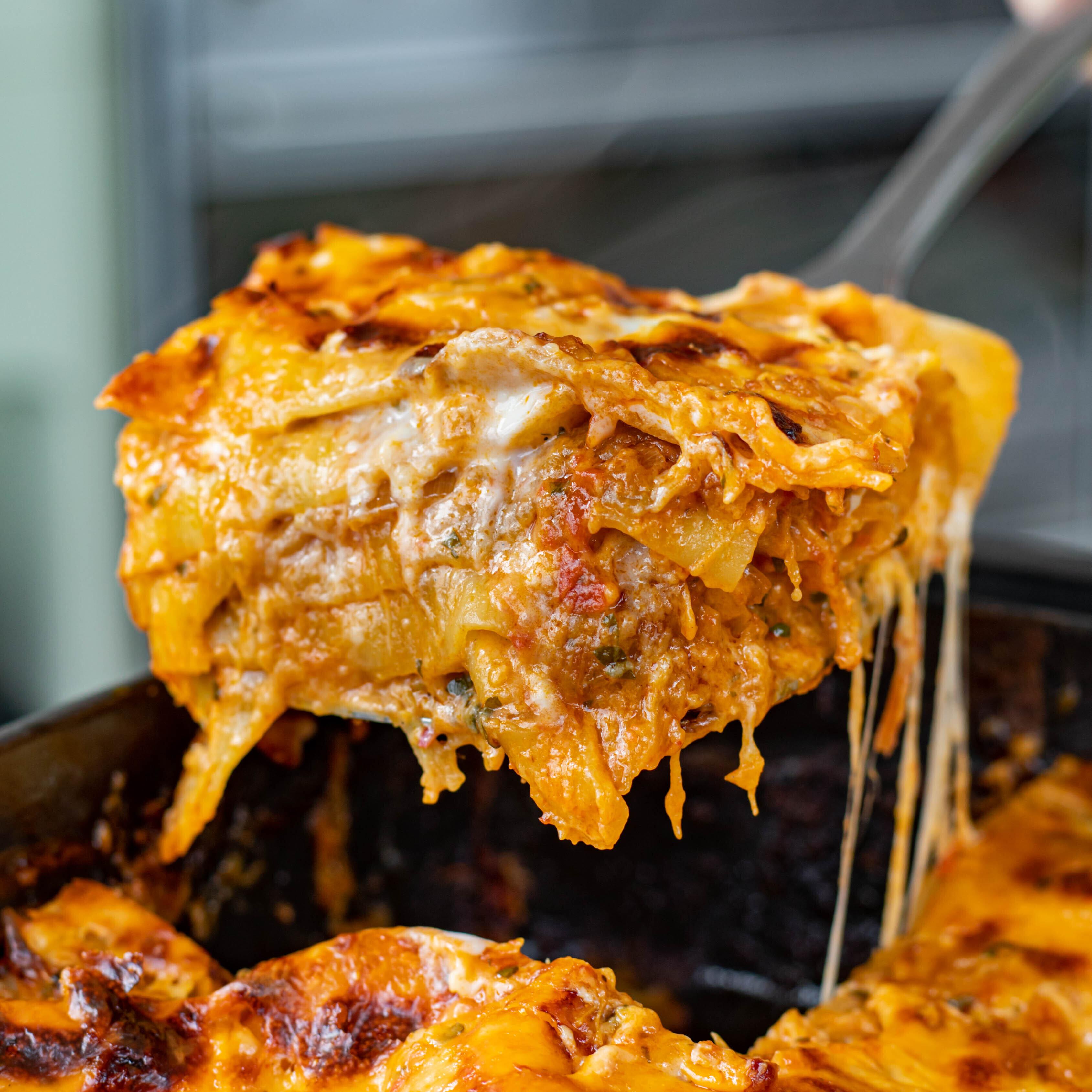 Smoked Aubergine Nduja Lasagne