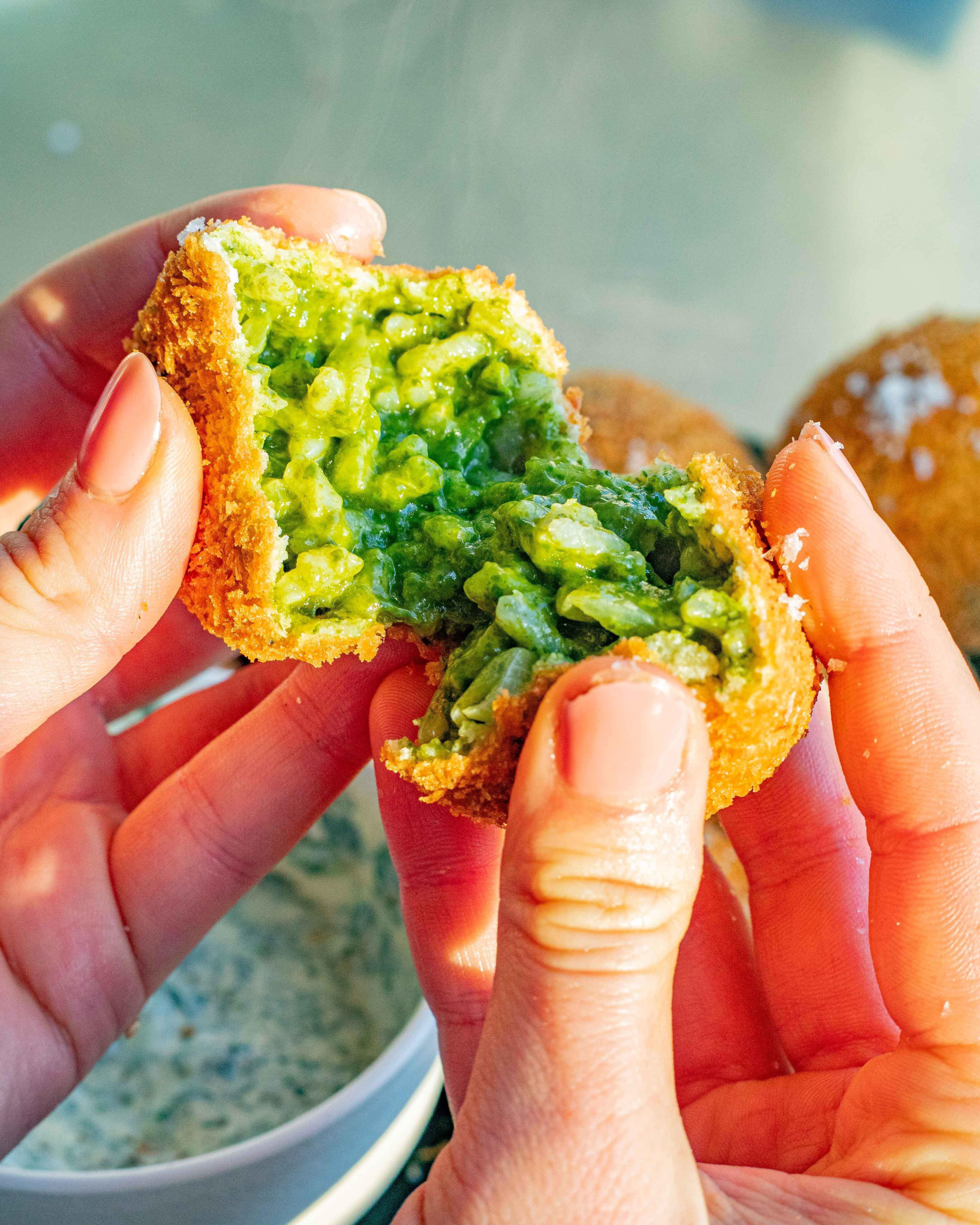 Spinach Arancini With Herby Aioli