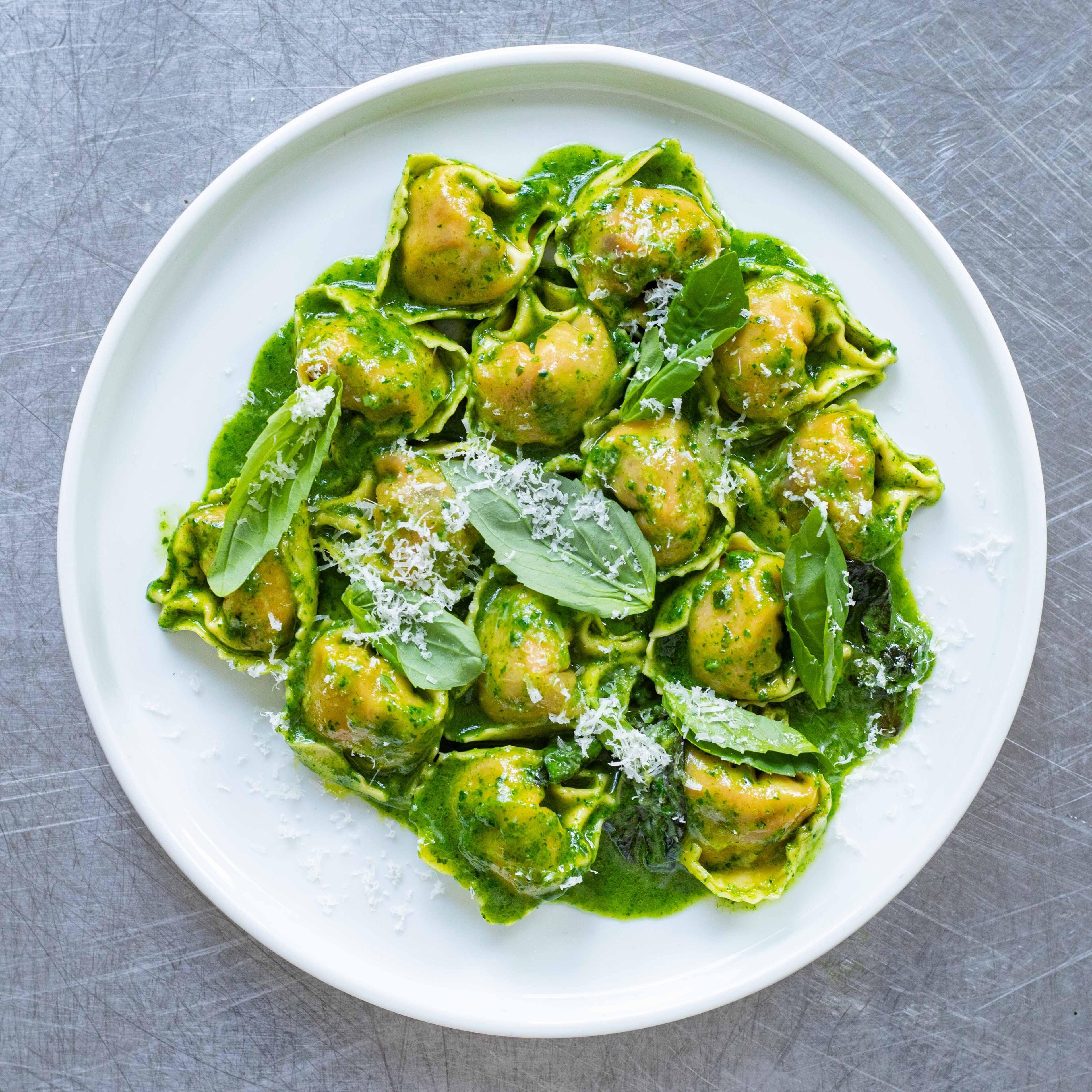 Zesty Basil Aubergine Tortelloni