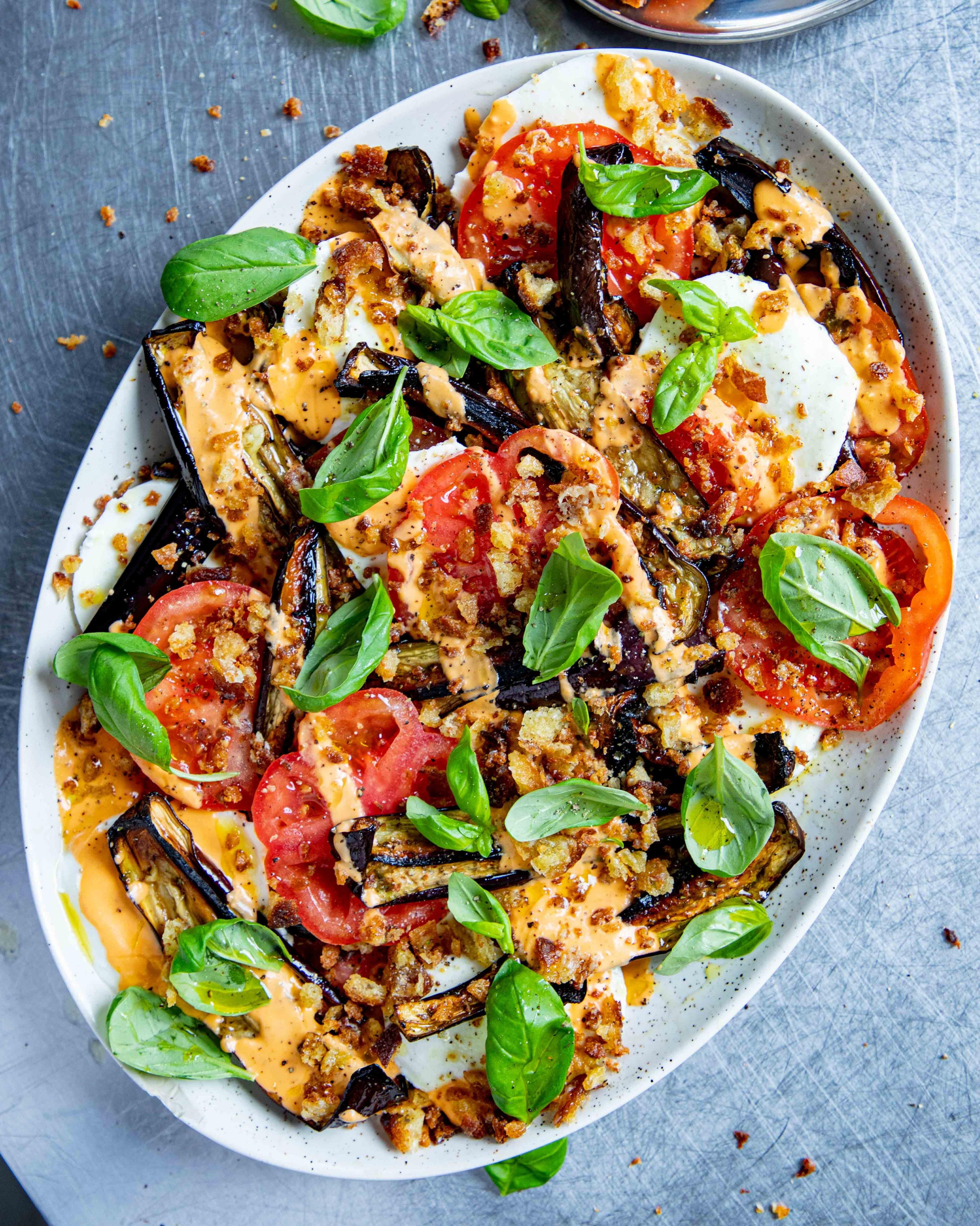 Aubergine Parmigiana Salad