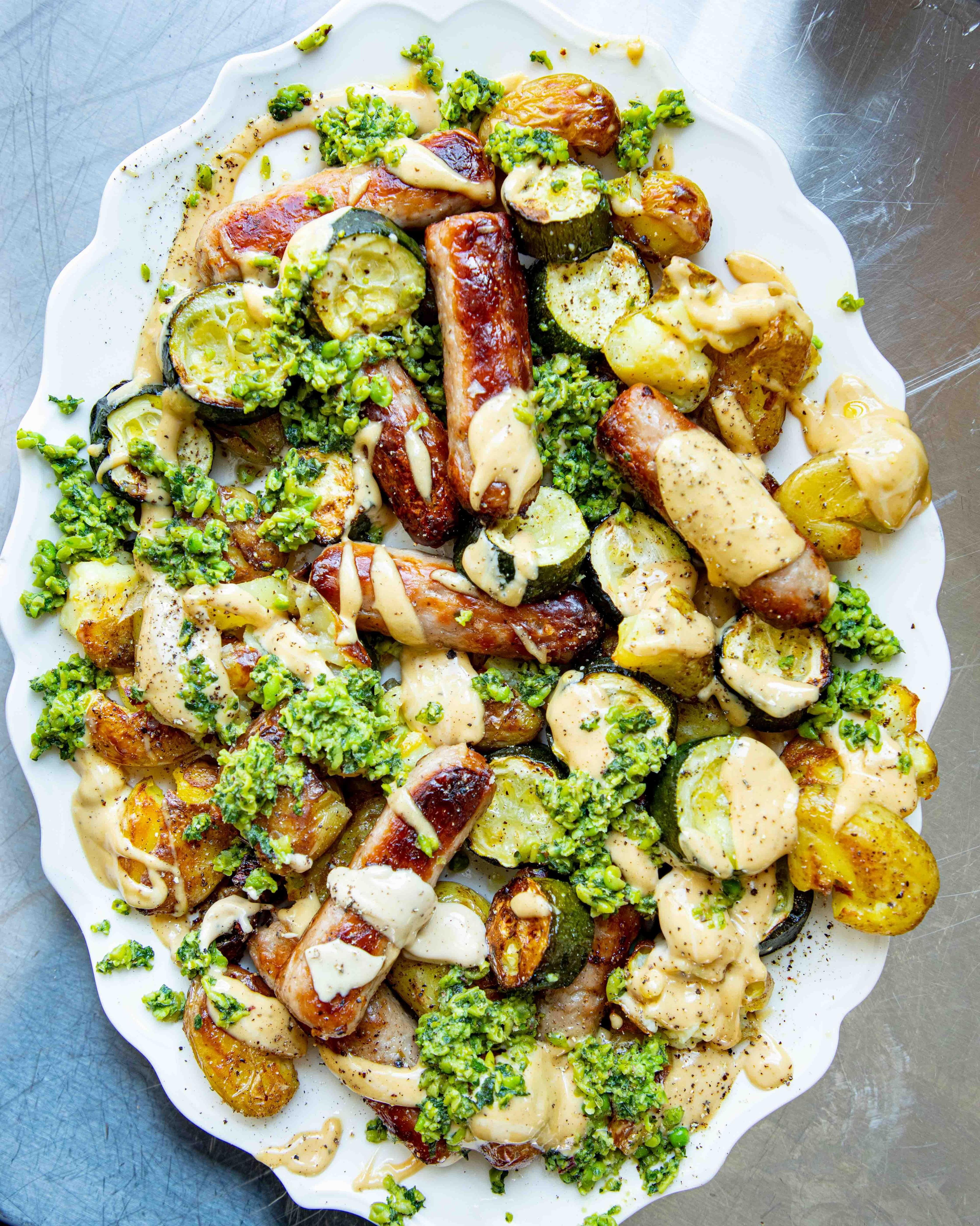 Bangers Mash Traybake