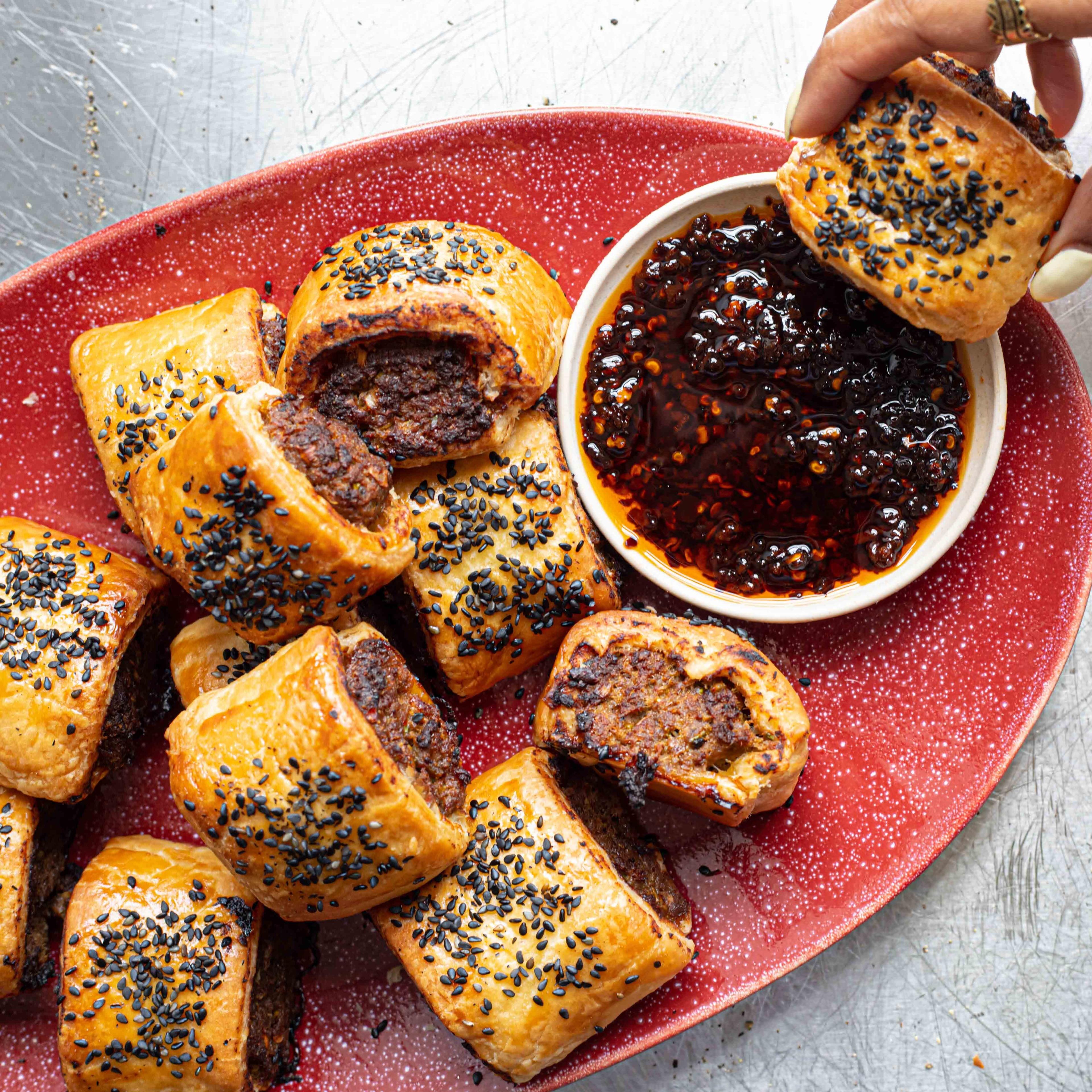 Hoisin Duck Sausage Rolls