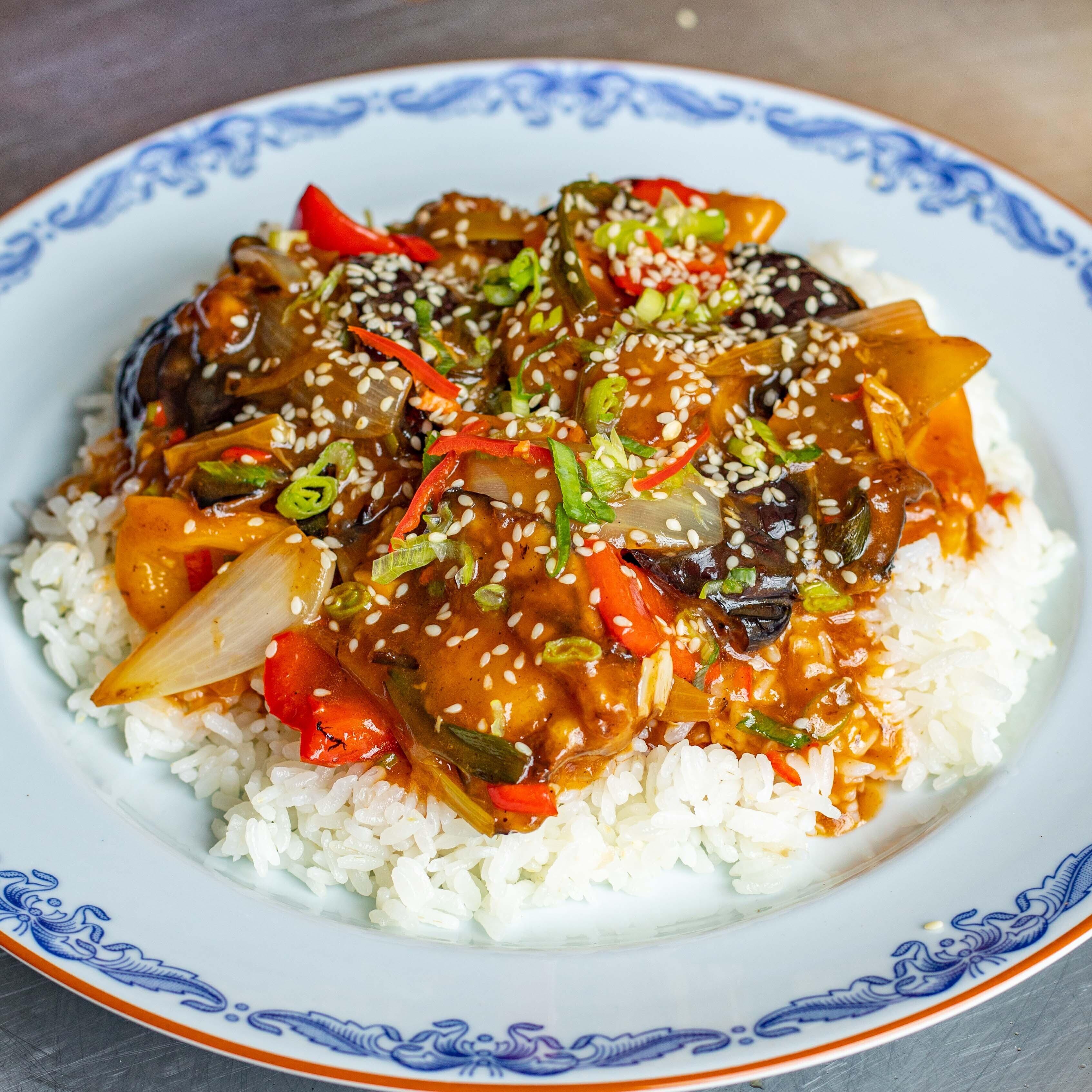 Sweet Sour Aubergine