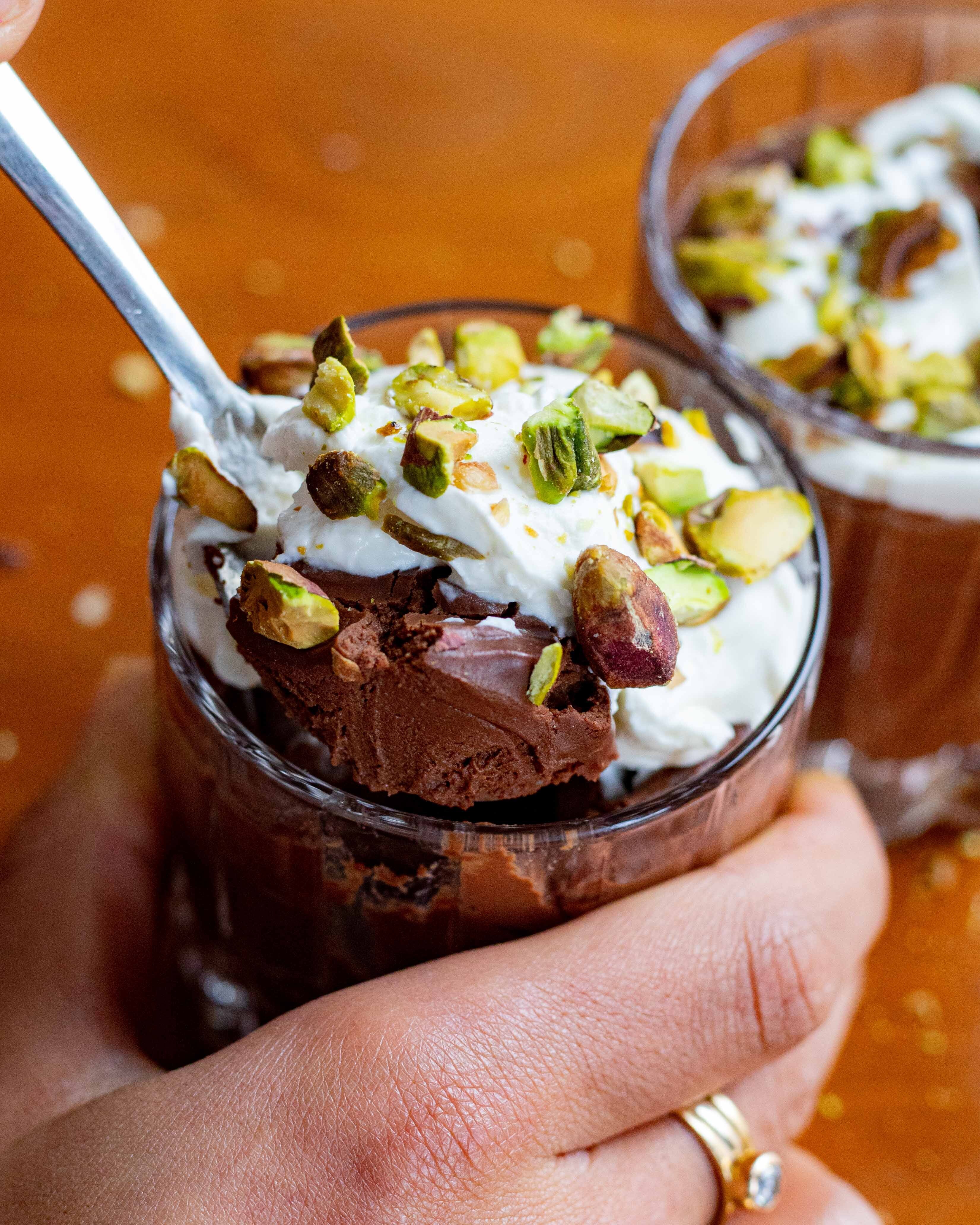 Chocolate Pistachio Pots