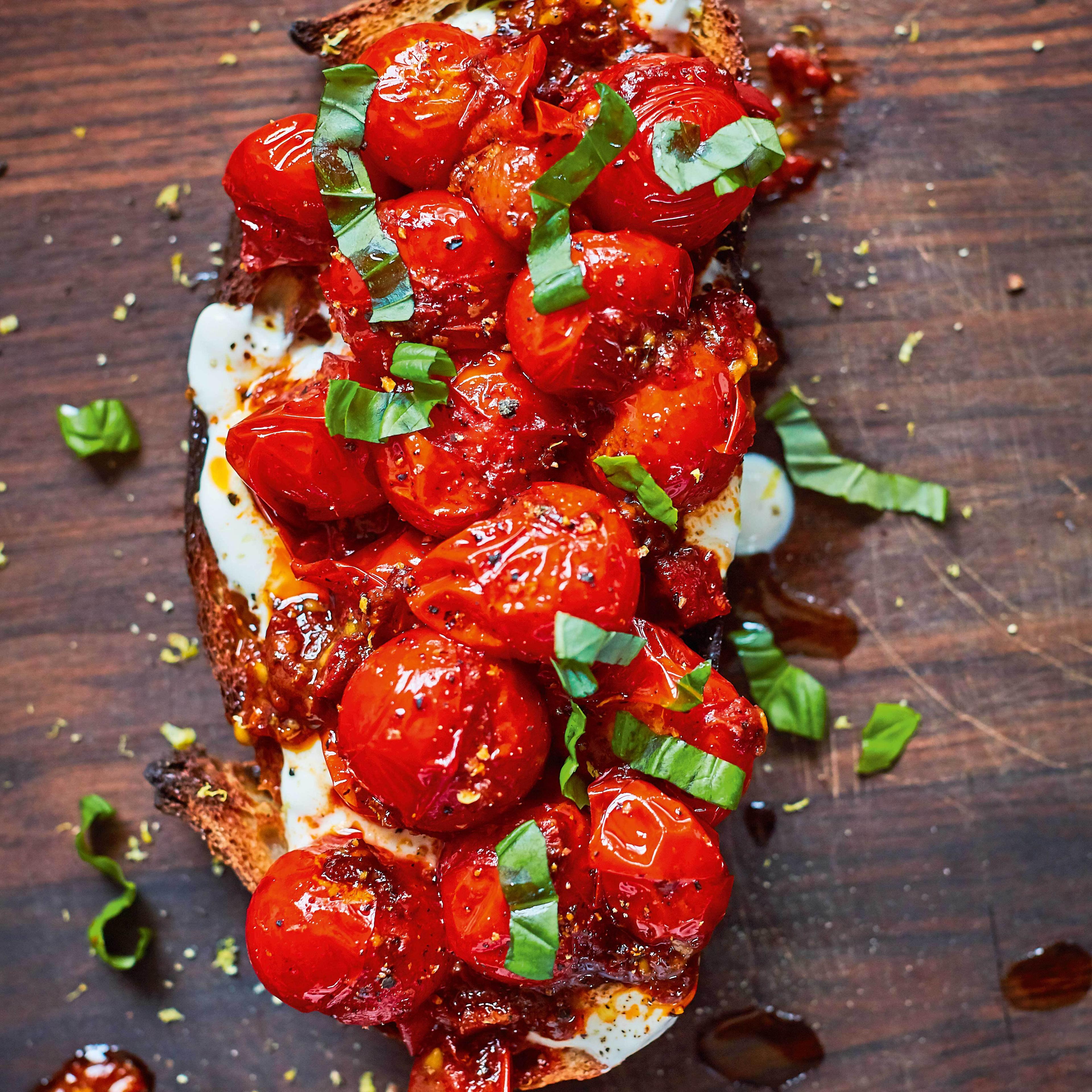 Harissa Tomato Bruschetta