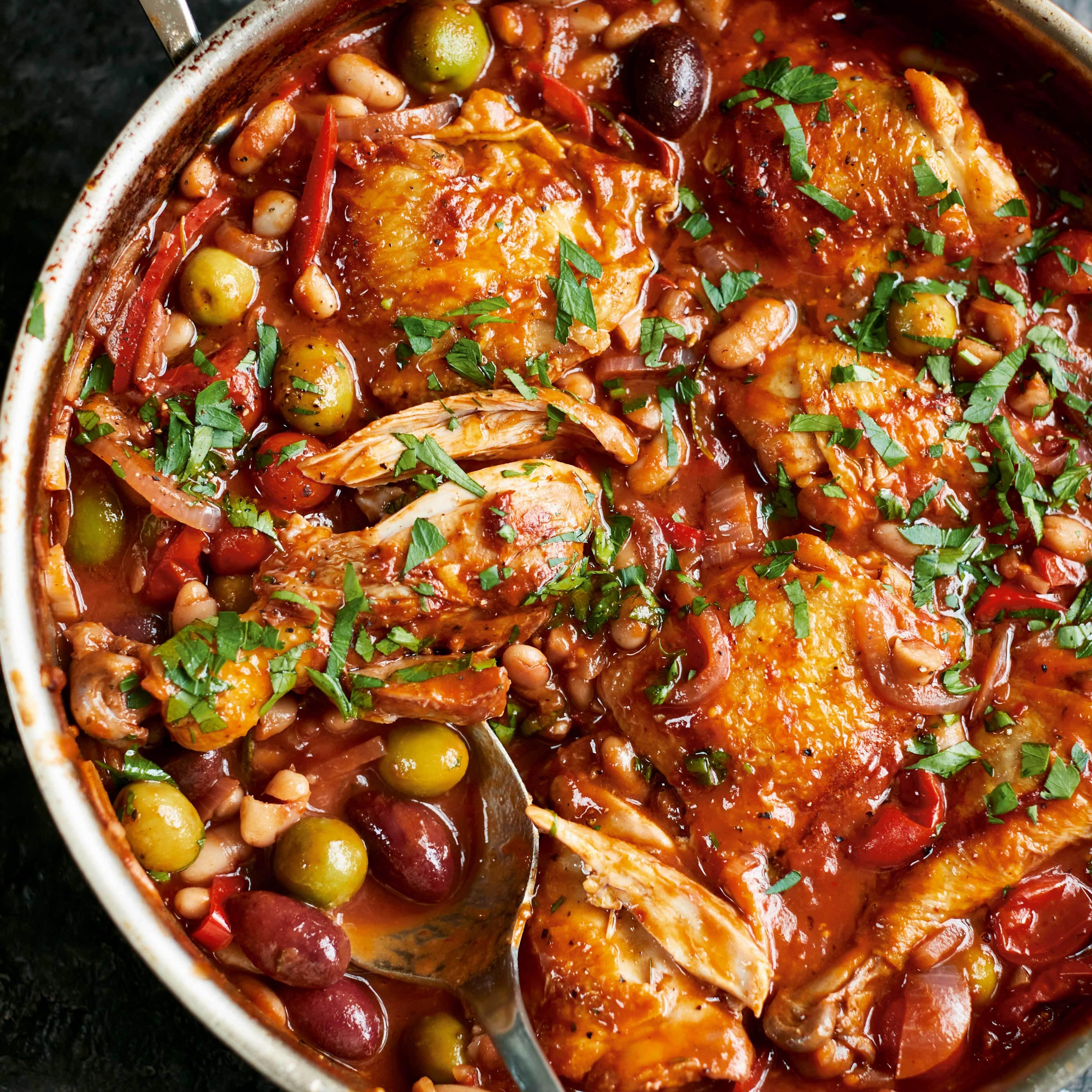 One Pot Chicken Bean Cacciatore