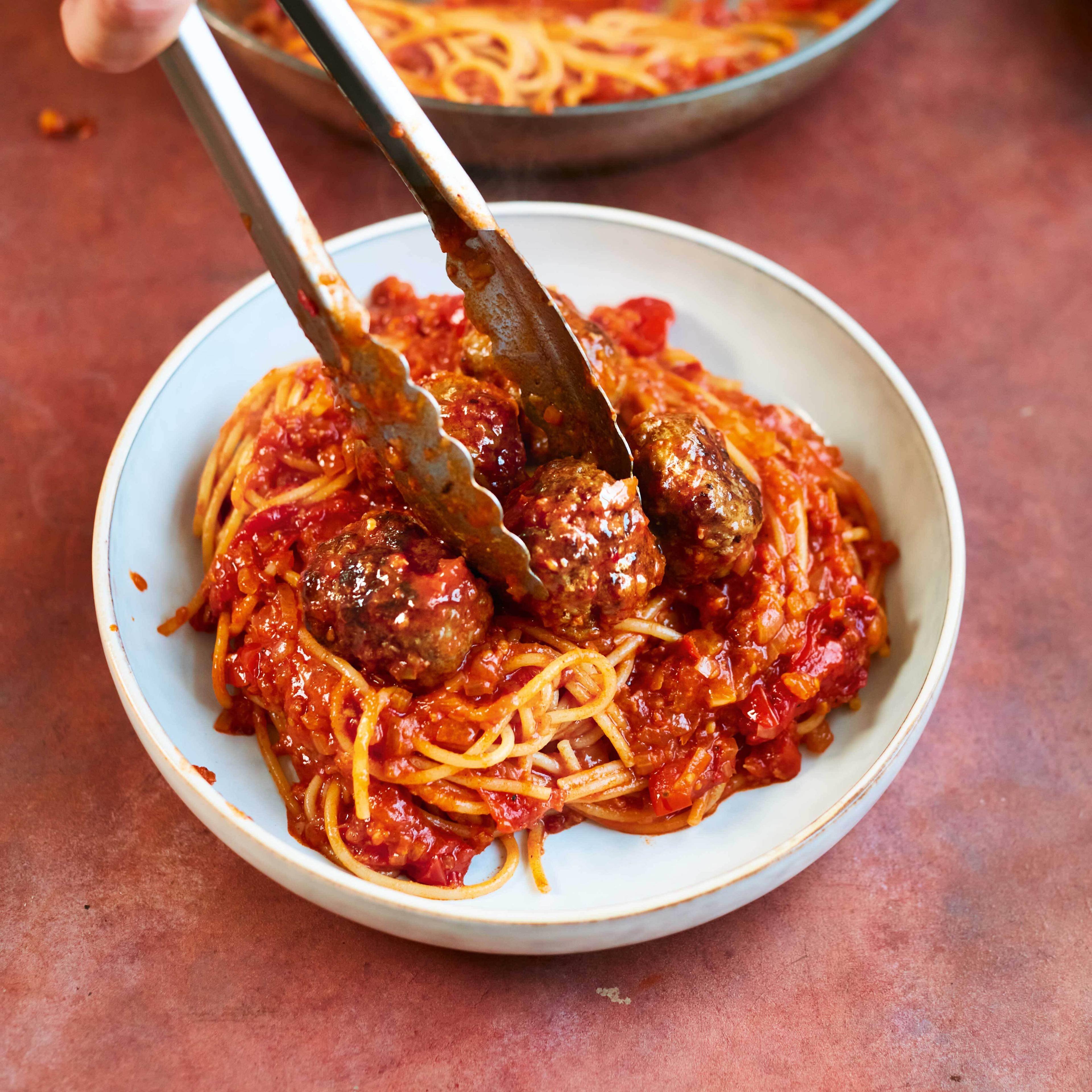 Spaghetti Meatballs In Nduja Sauce