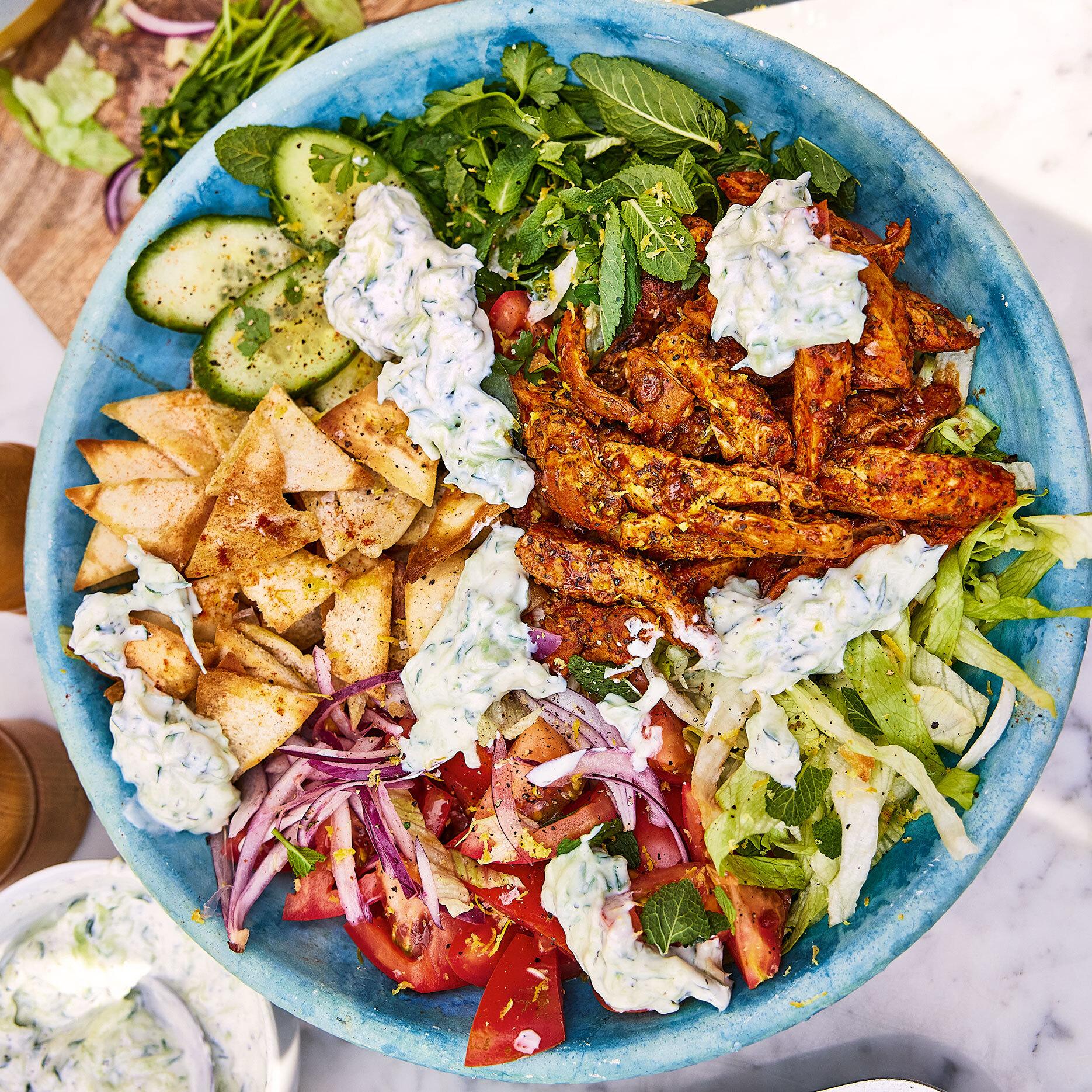 Chicken Souvlaki Salad