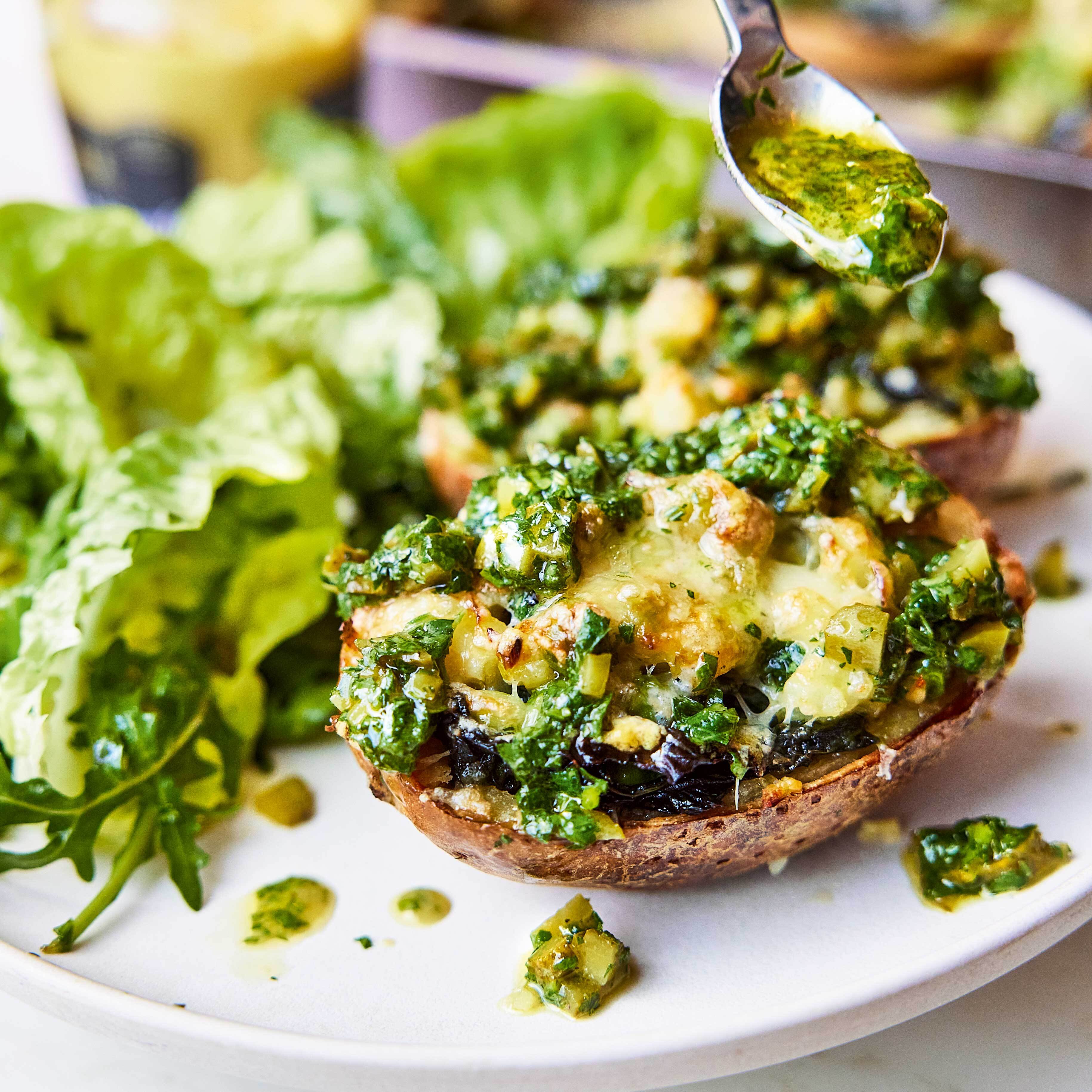 Garlicky Potato Skins