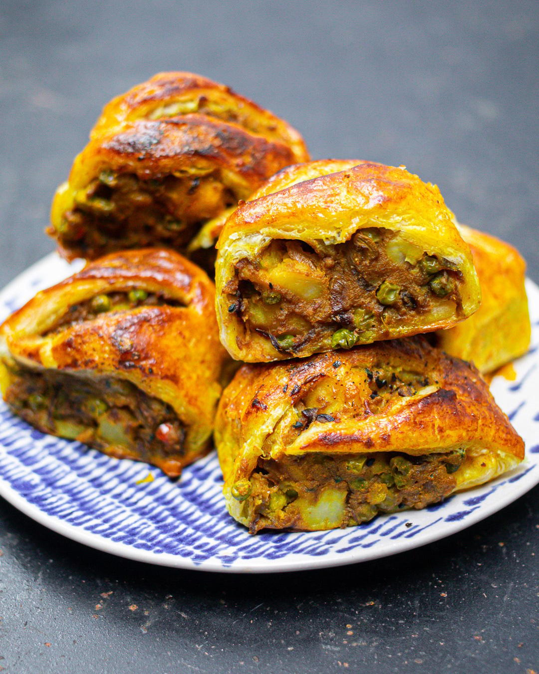 Spiced Pea and Potato Rolls