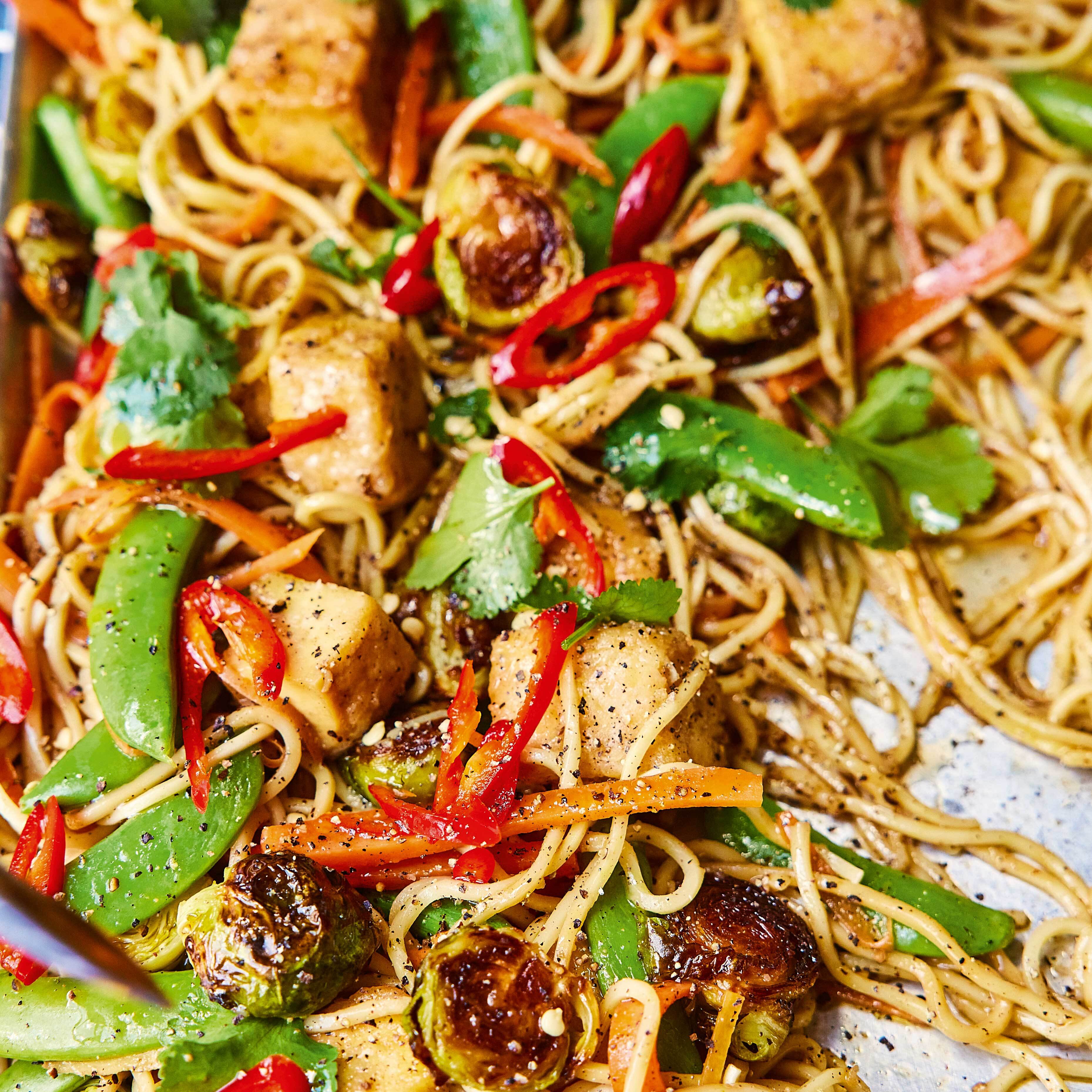 Tofu Noodle Traybake