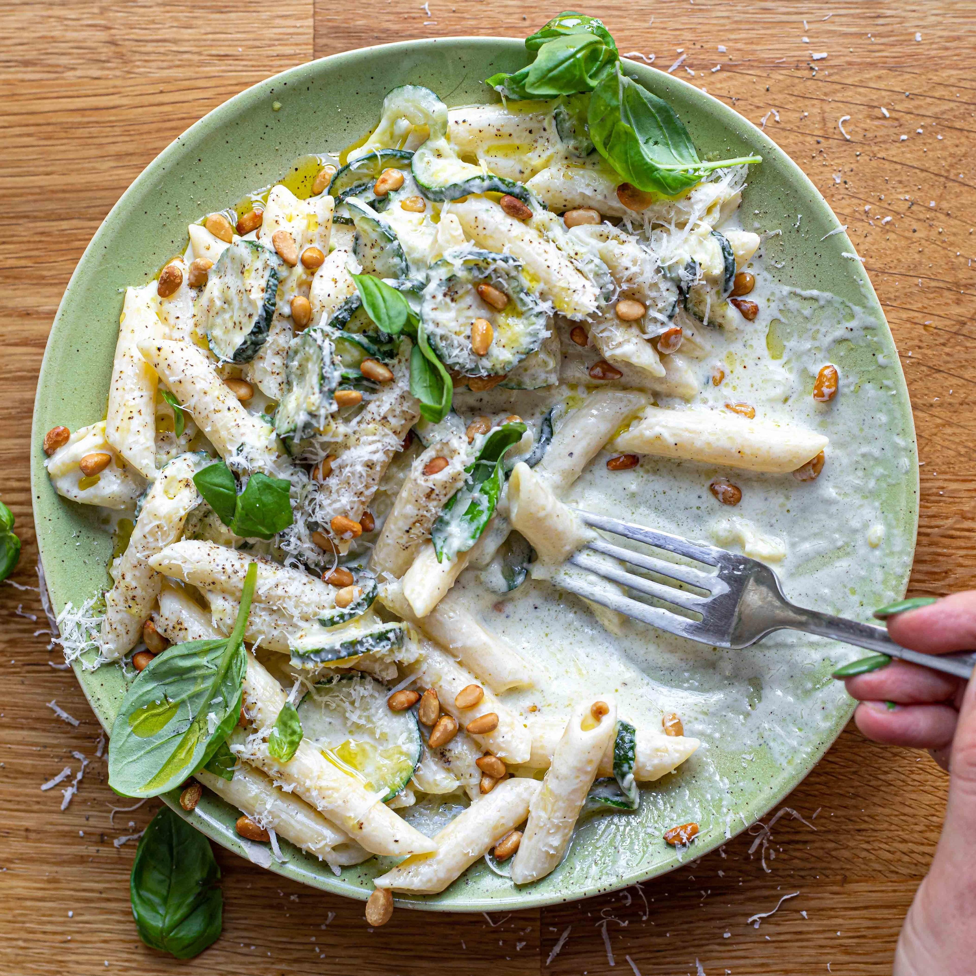 Creamy Courgette Penne Traybake Recipe