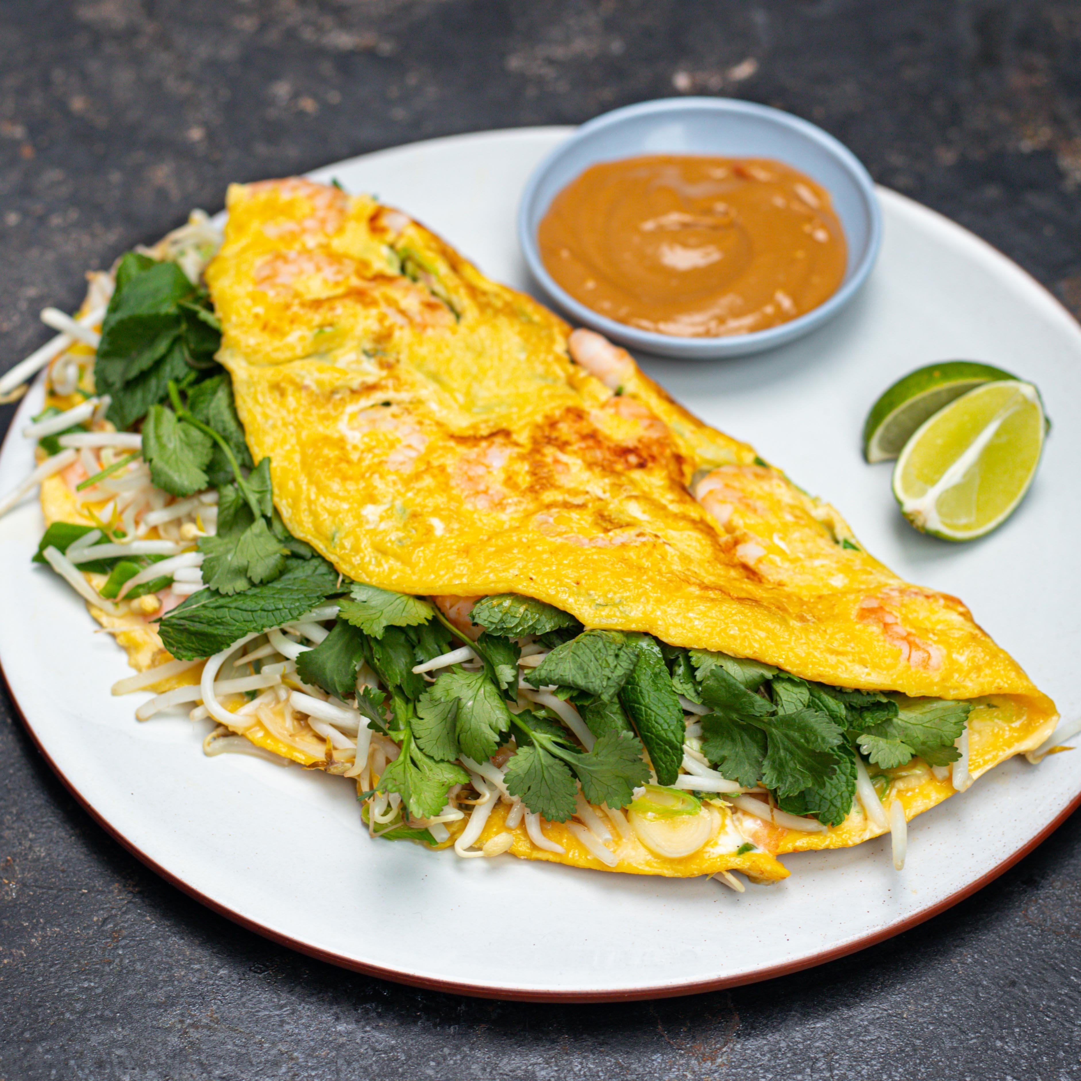 Fragrant Prawn and Herb Omelette