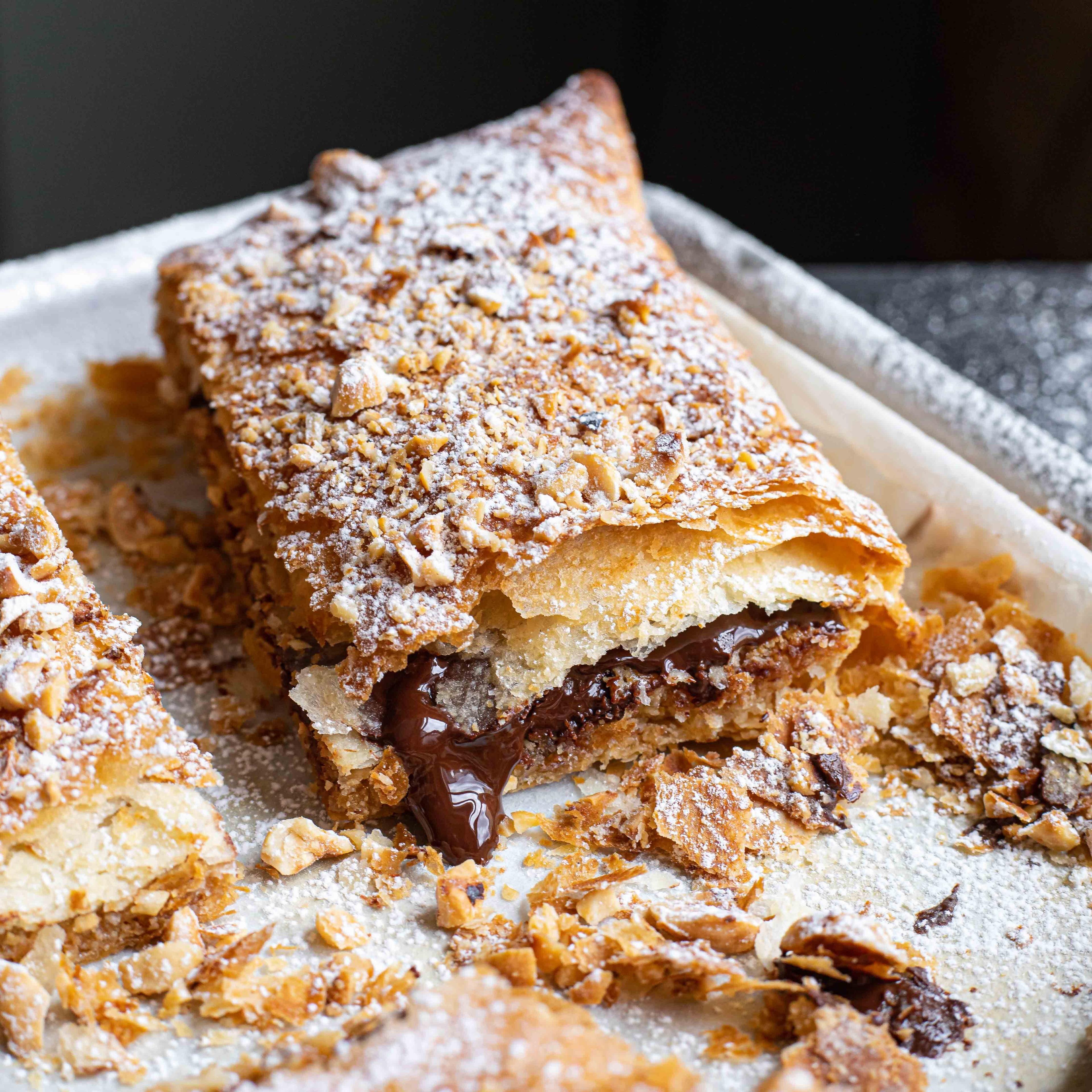 Hazelnut Chocolate Croissant Traybake