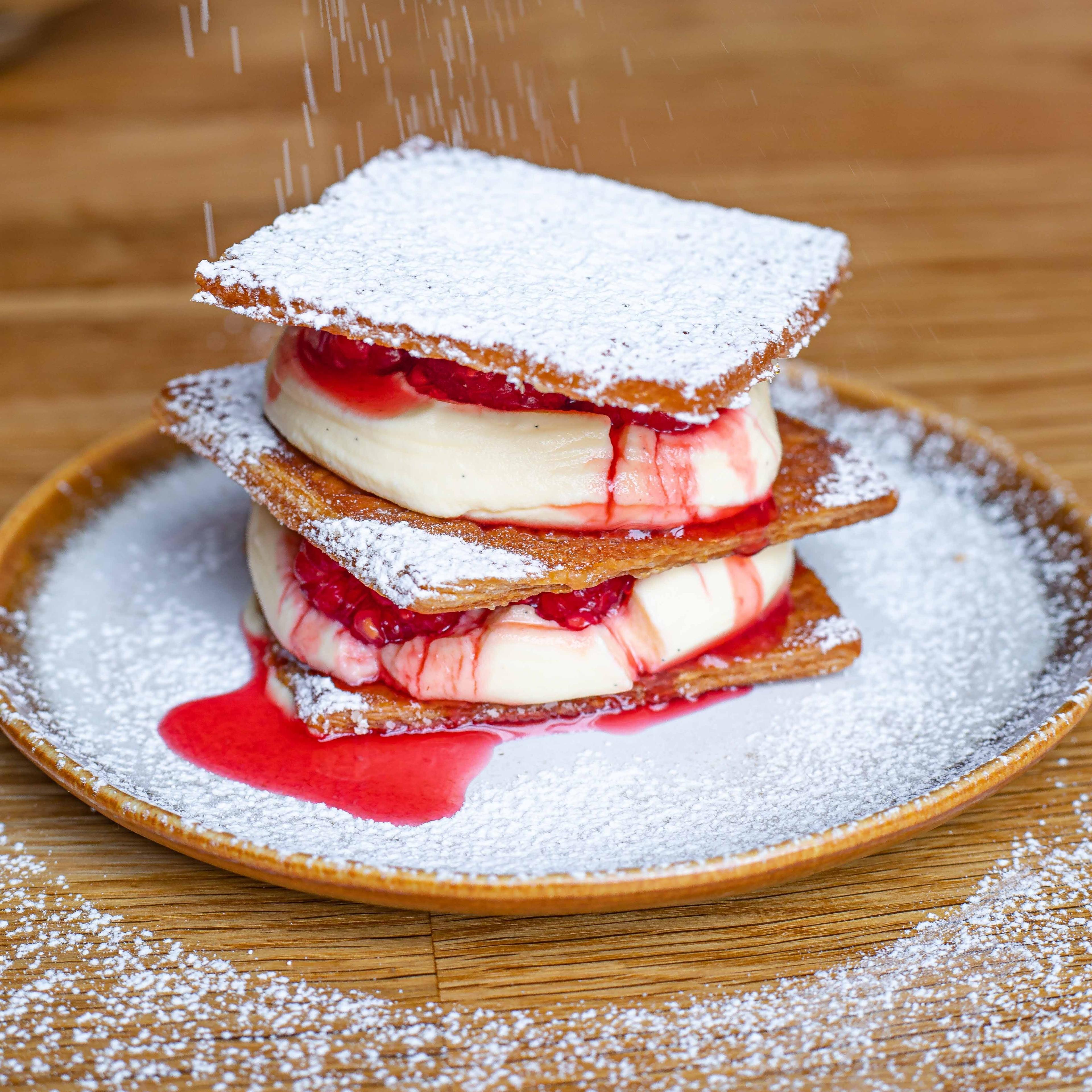 Raspberry Elderflower Mille Feuille Recipe