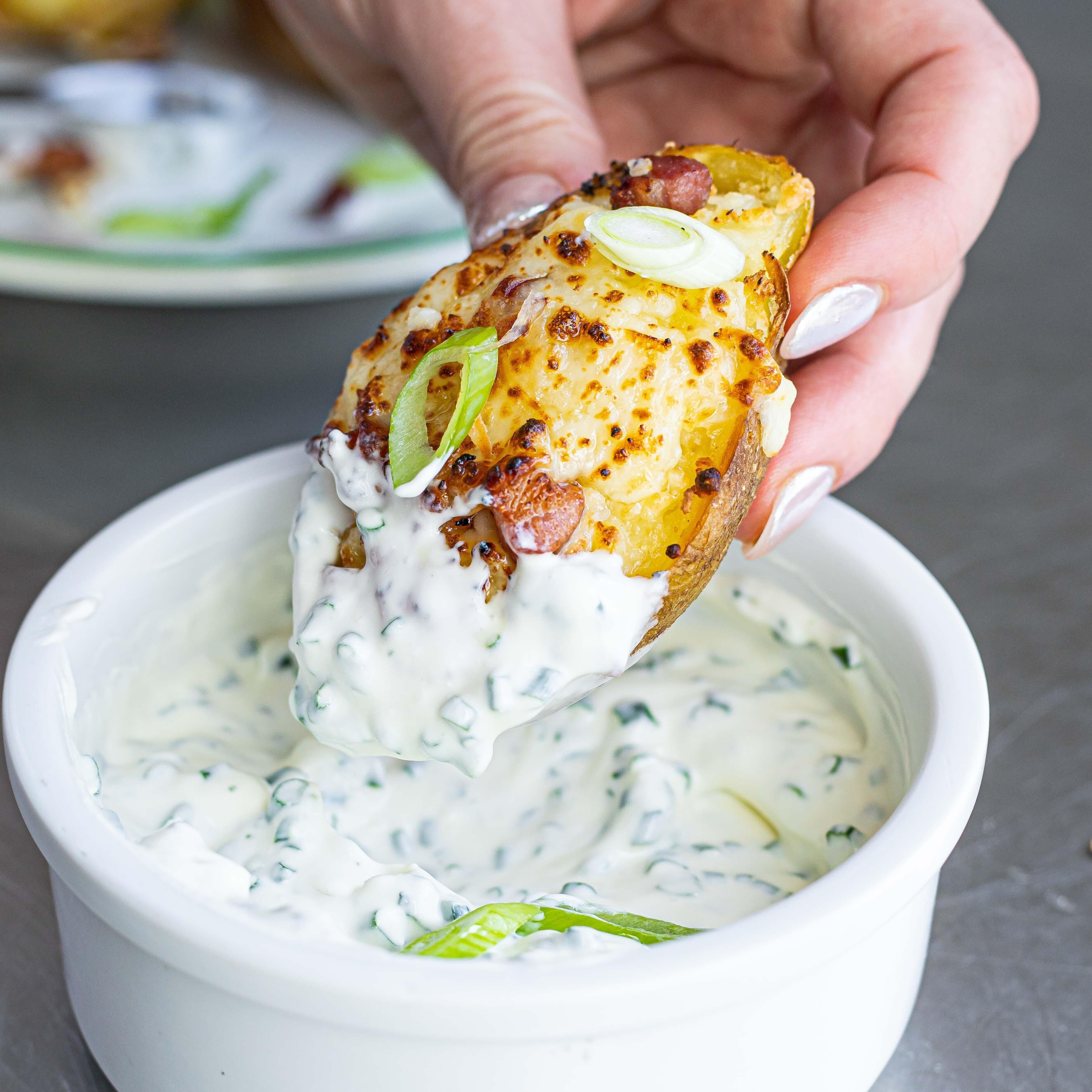 Cheesy Air Fryer Potato Skins