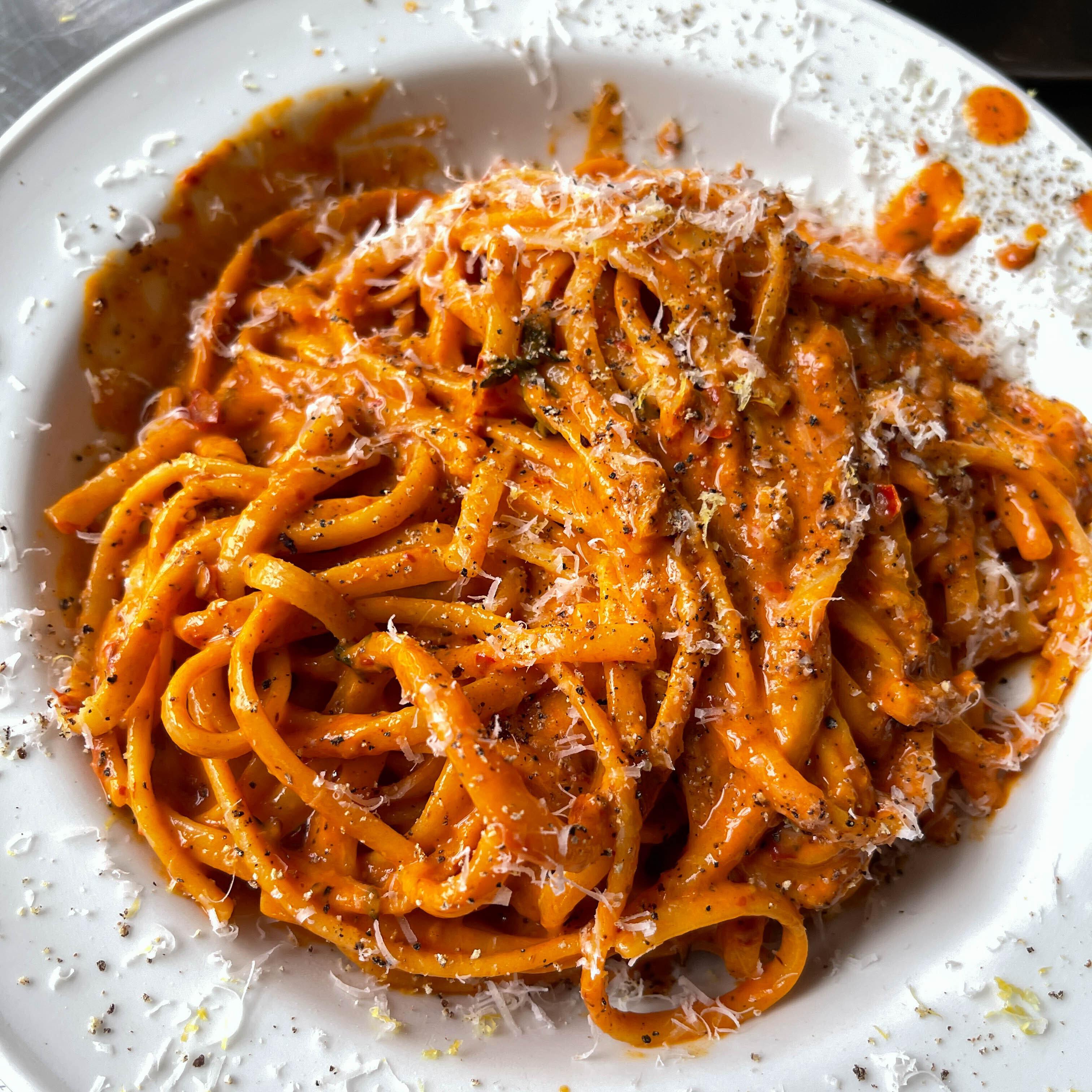 Creamy Nduja Linguine Without Cream