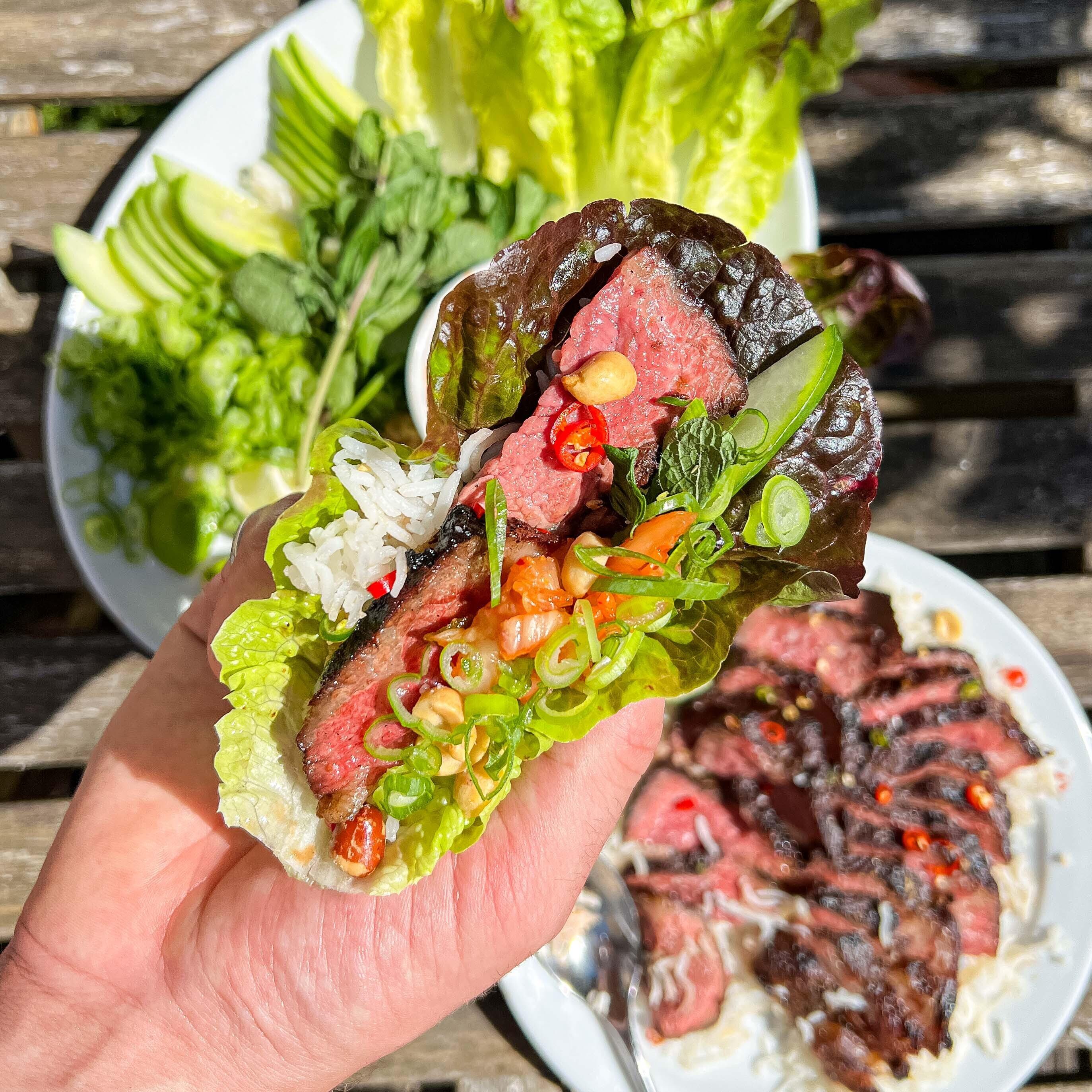 Grilled Short Rib Lettuce Cups