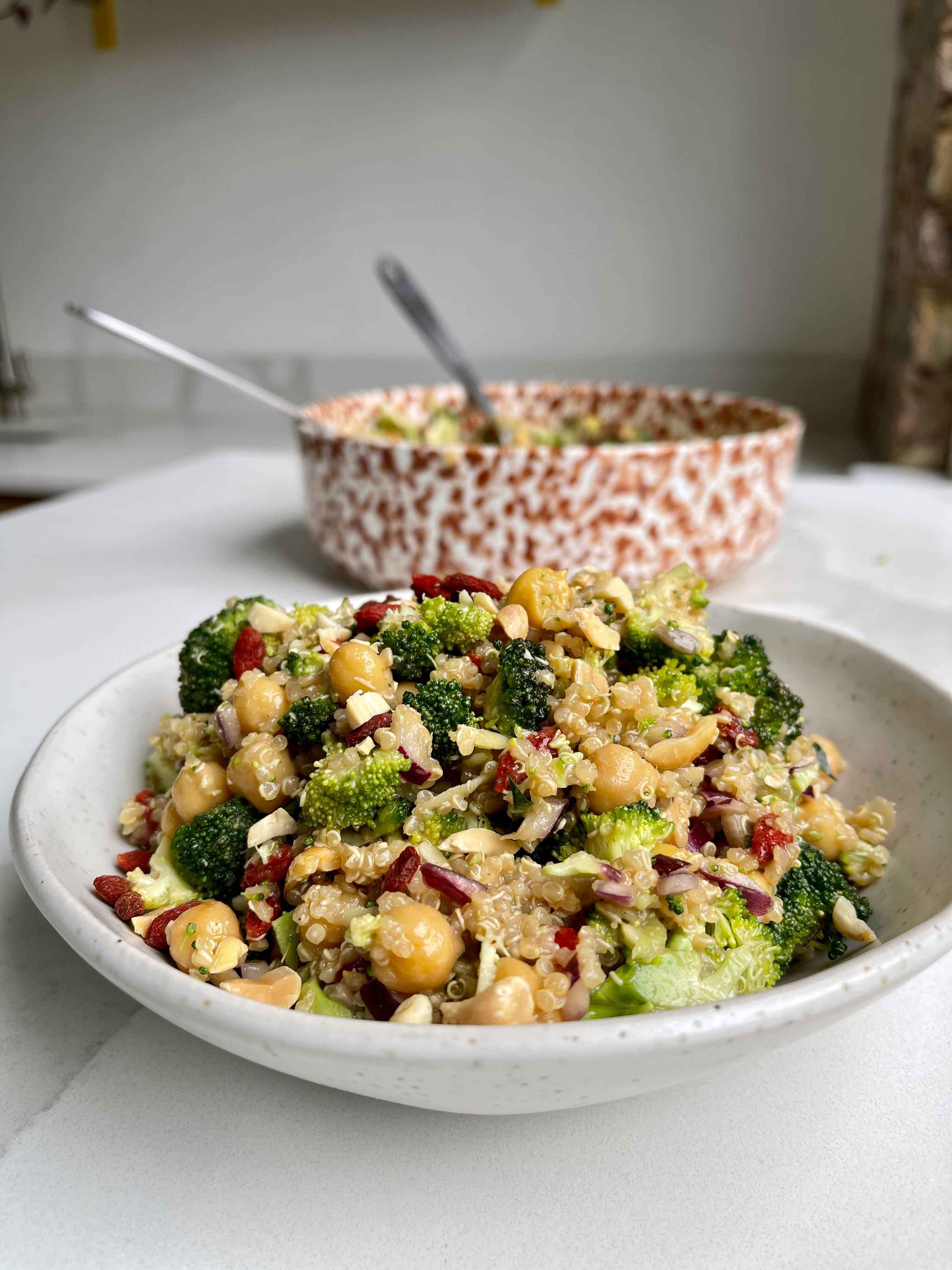 High protein Chopped Broccolli Salad