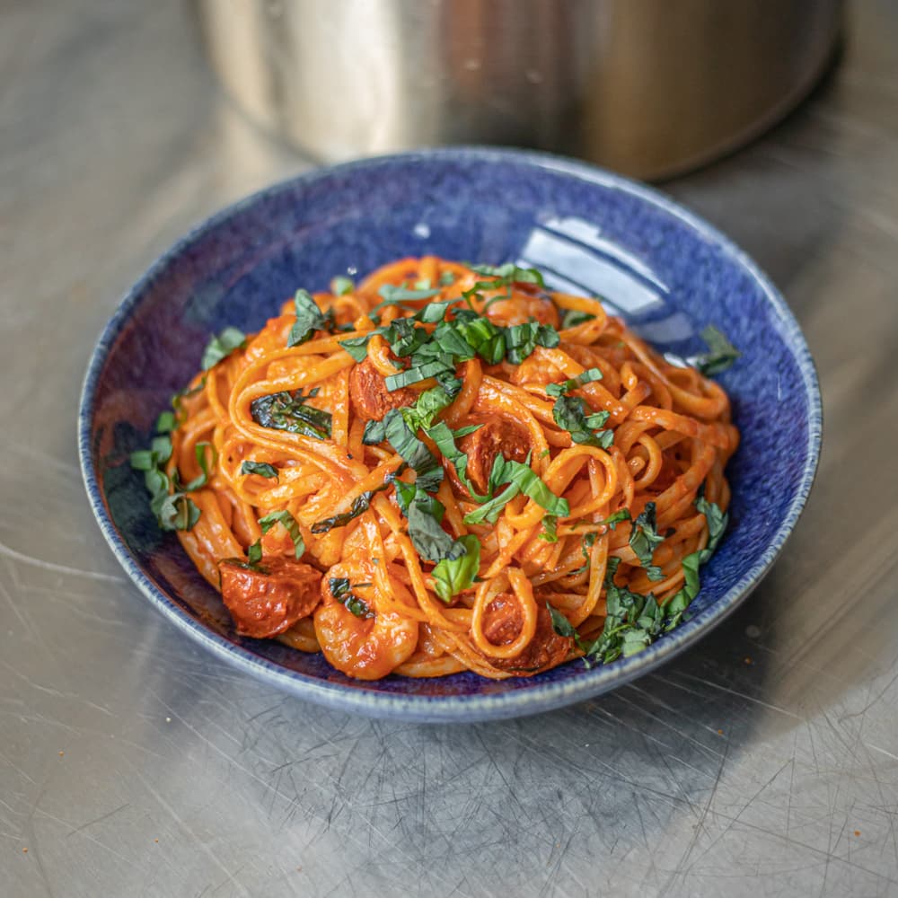 Prawn and Chorizo Linguine