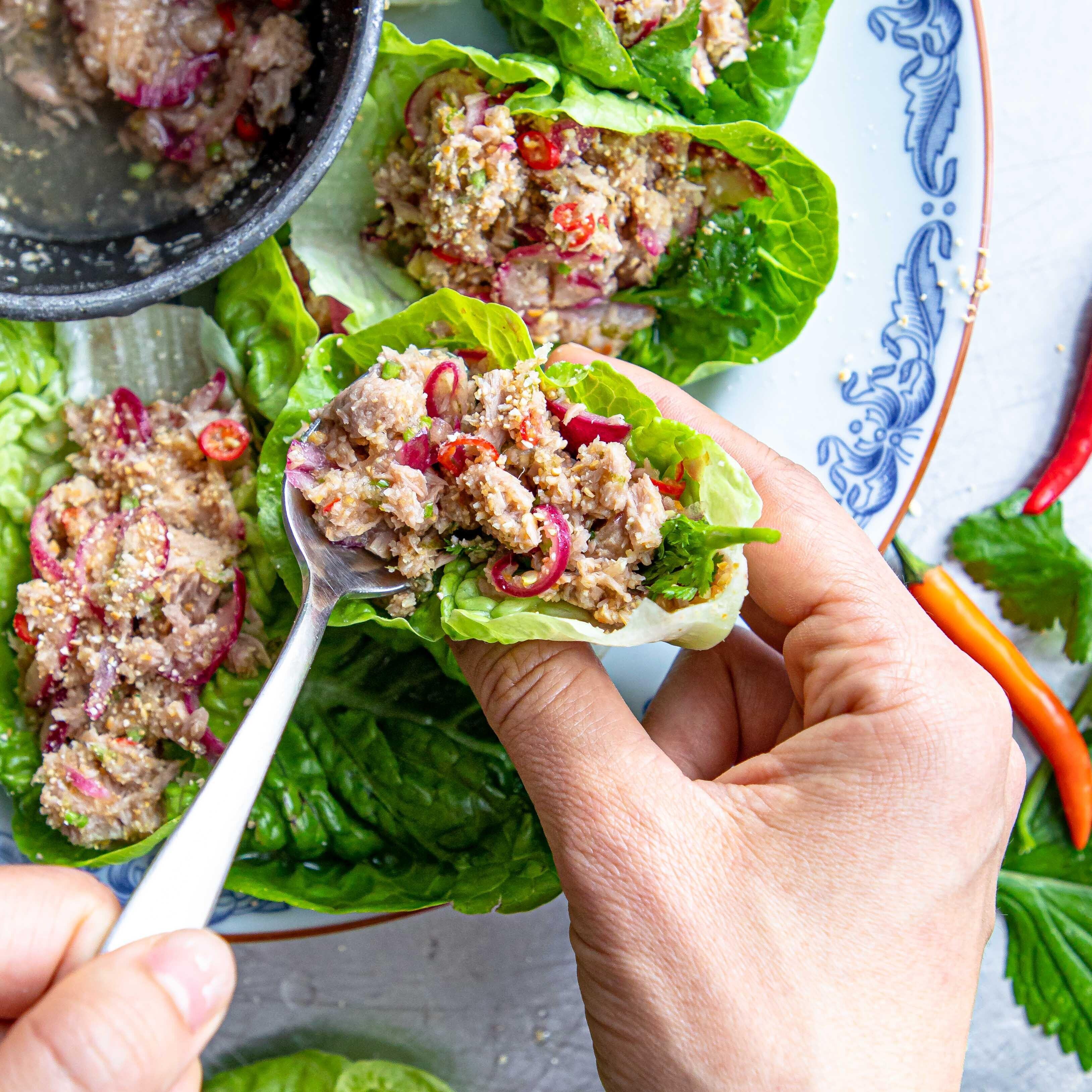 Spicy Tuna Larb Recipe