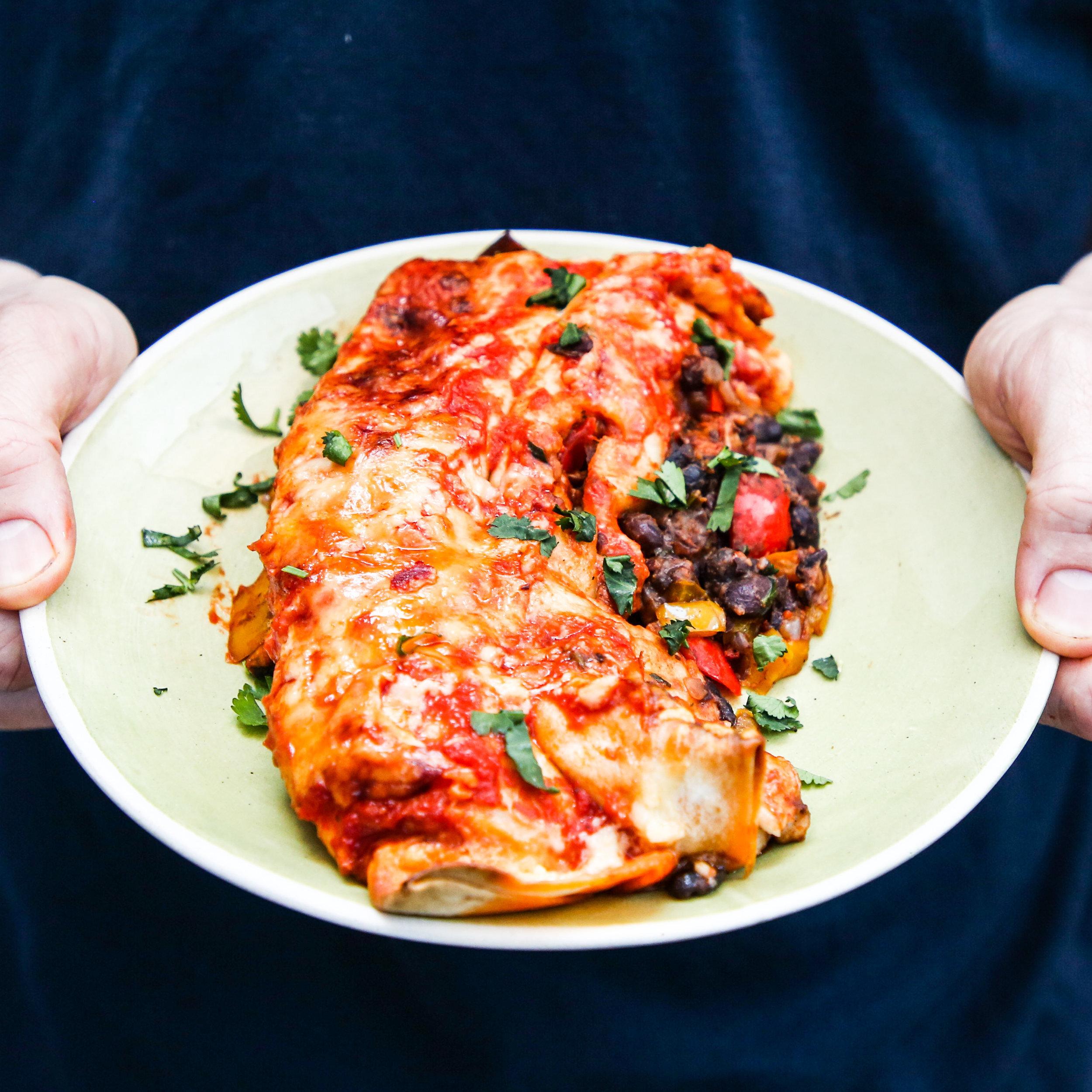 Spicy Veggie Enchiladas