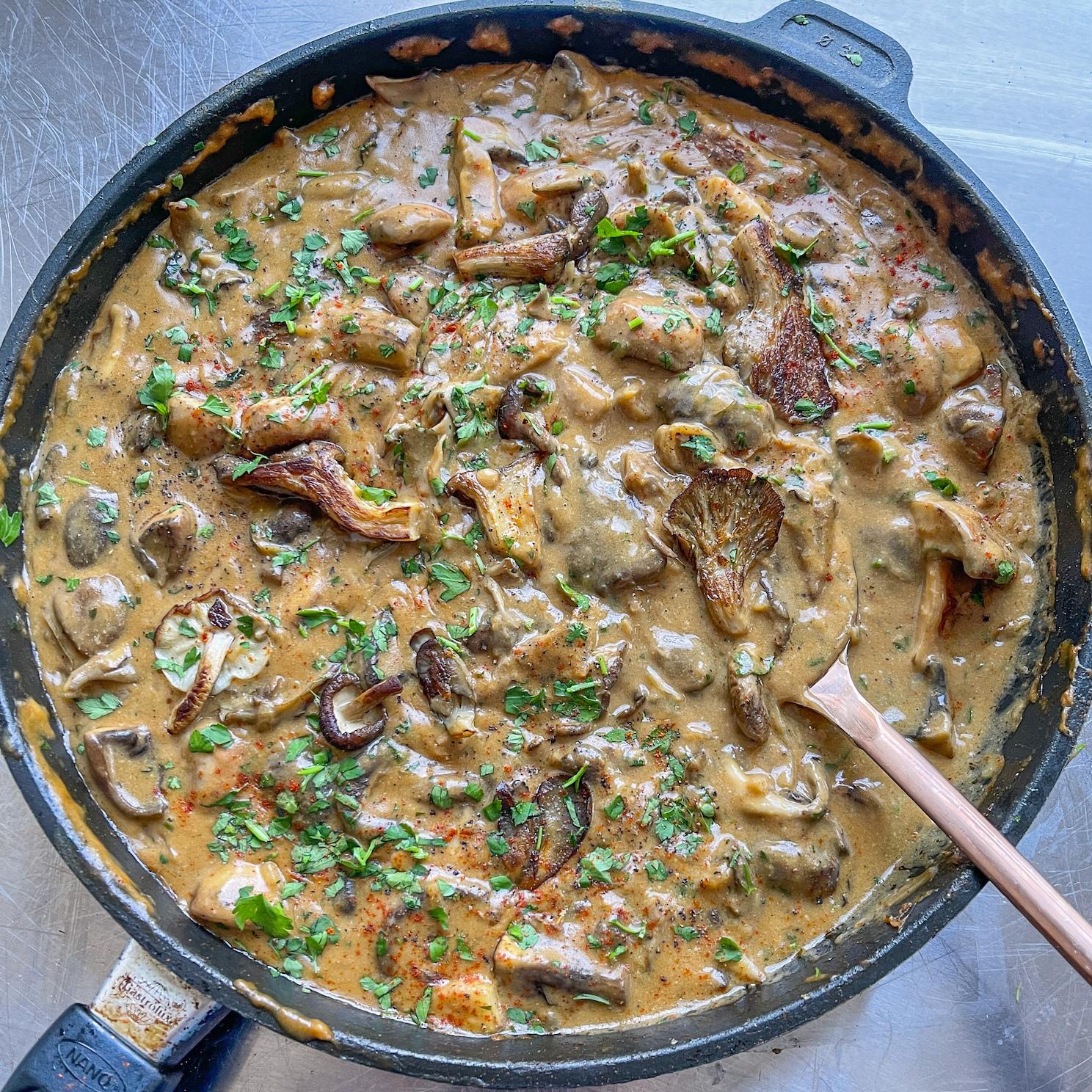 Herby Mushroom Stroganoff