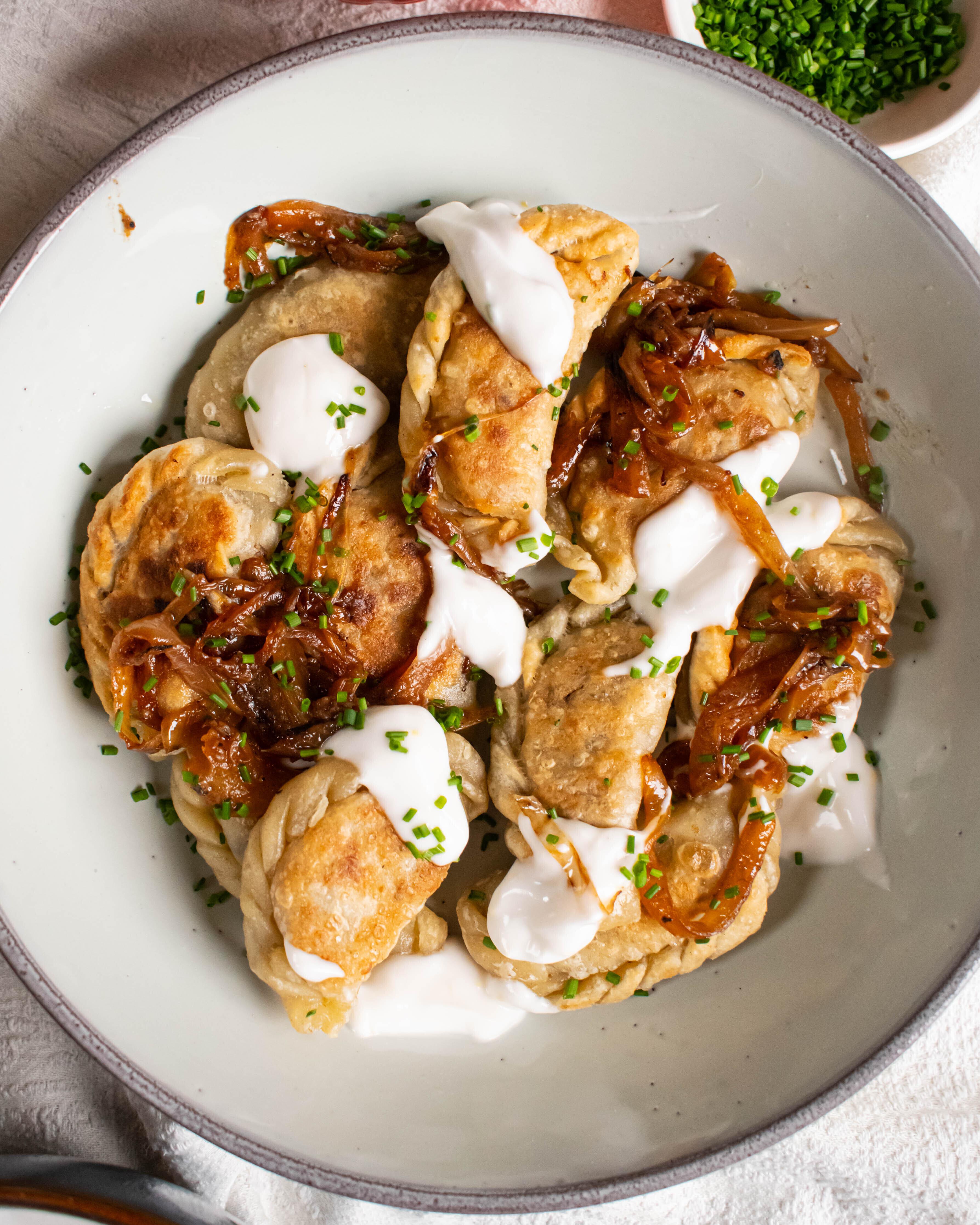 Sauerkraut and Mushroom Pierogi