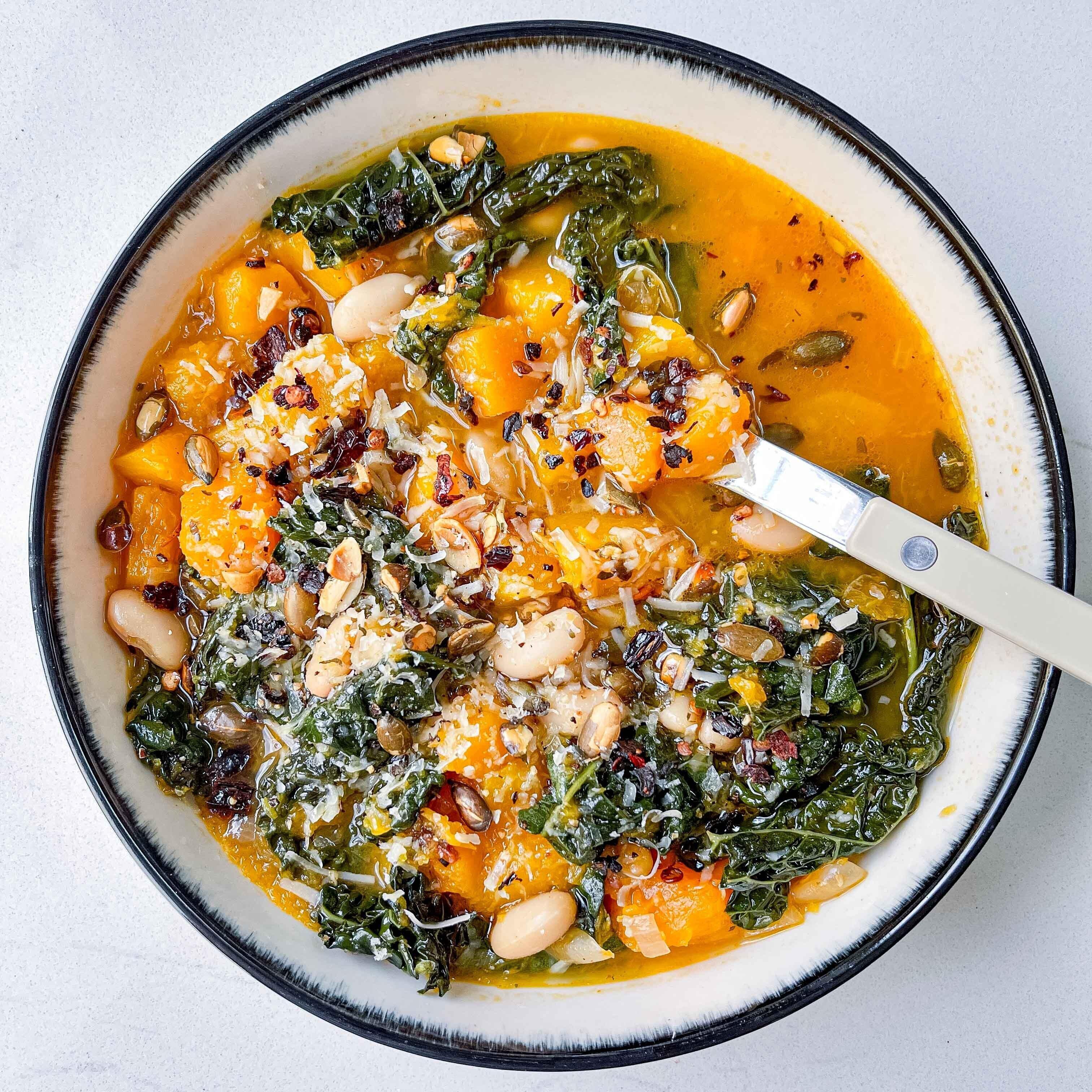 Smoky Chipotle Chunky Squash Soup